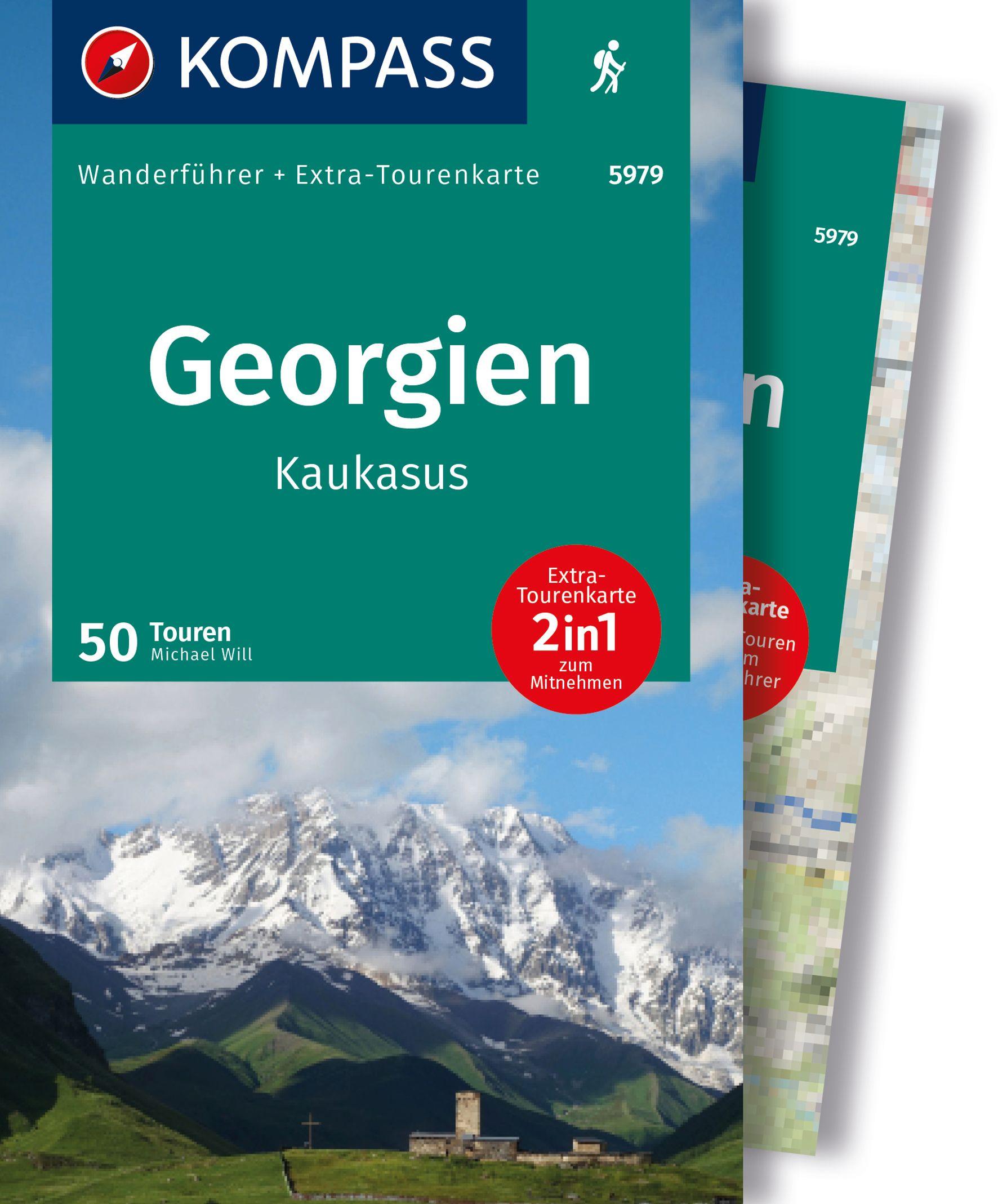 Vorderes Coverbild KOMPASS Wanderführer Georgien, Kaukasus, 50 Touren mit Extra-Tourenkarte