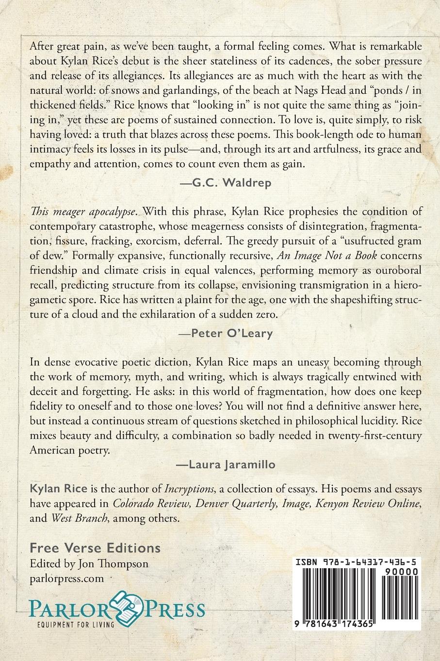 Rückseitencover An Image Not a Book