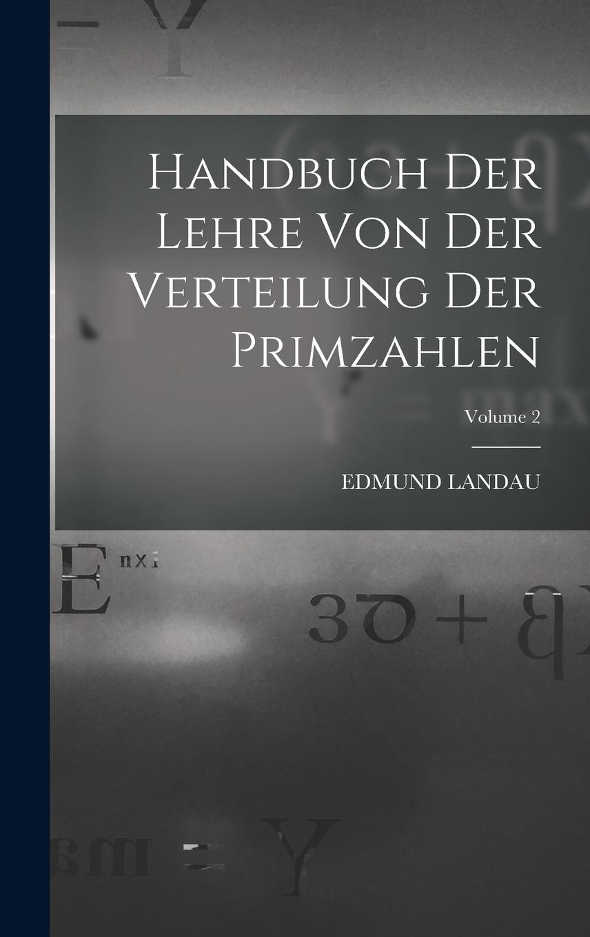 Vorderes Coverbild Handbuch der Lehre von der Verteilung der Primzahlen; Volume 2