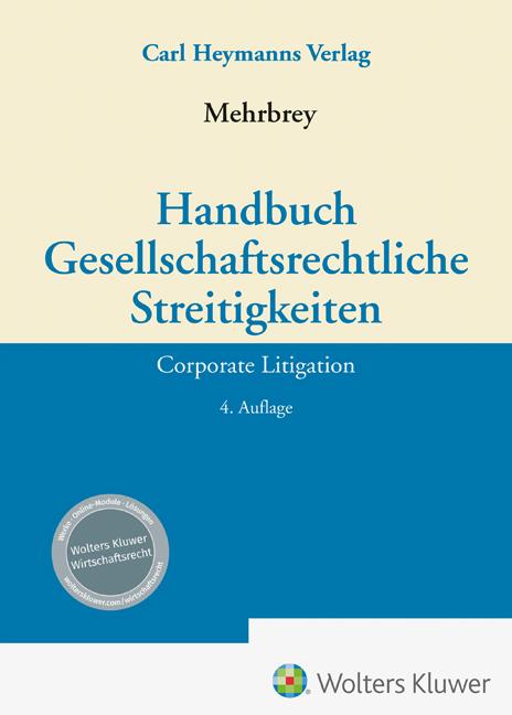 Vorderes Coverbild Handbuch Gesellschaftsrechtliche Streitigkeiten