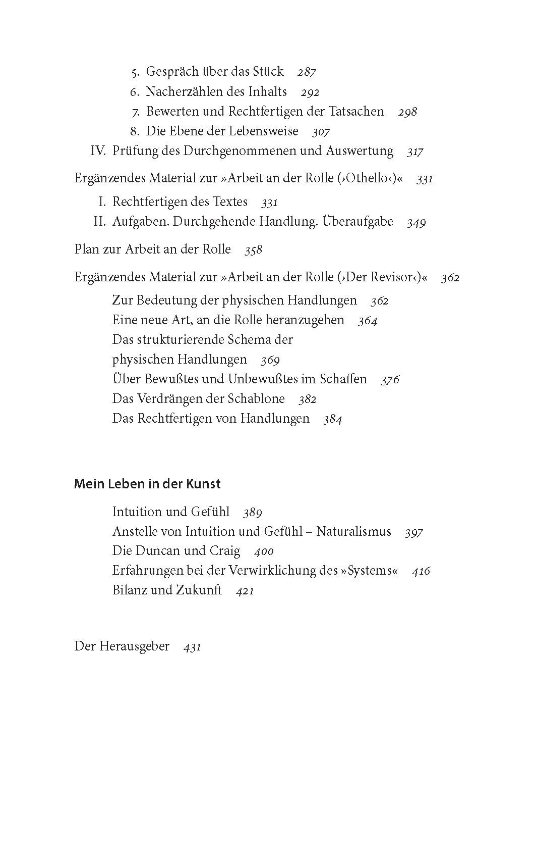 Beispielinhalt (Bild) Stanislawski-Reader