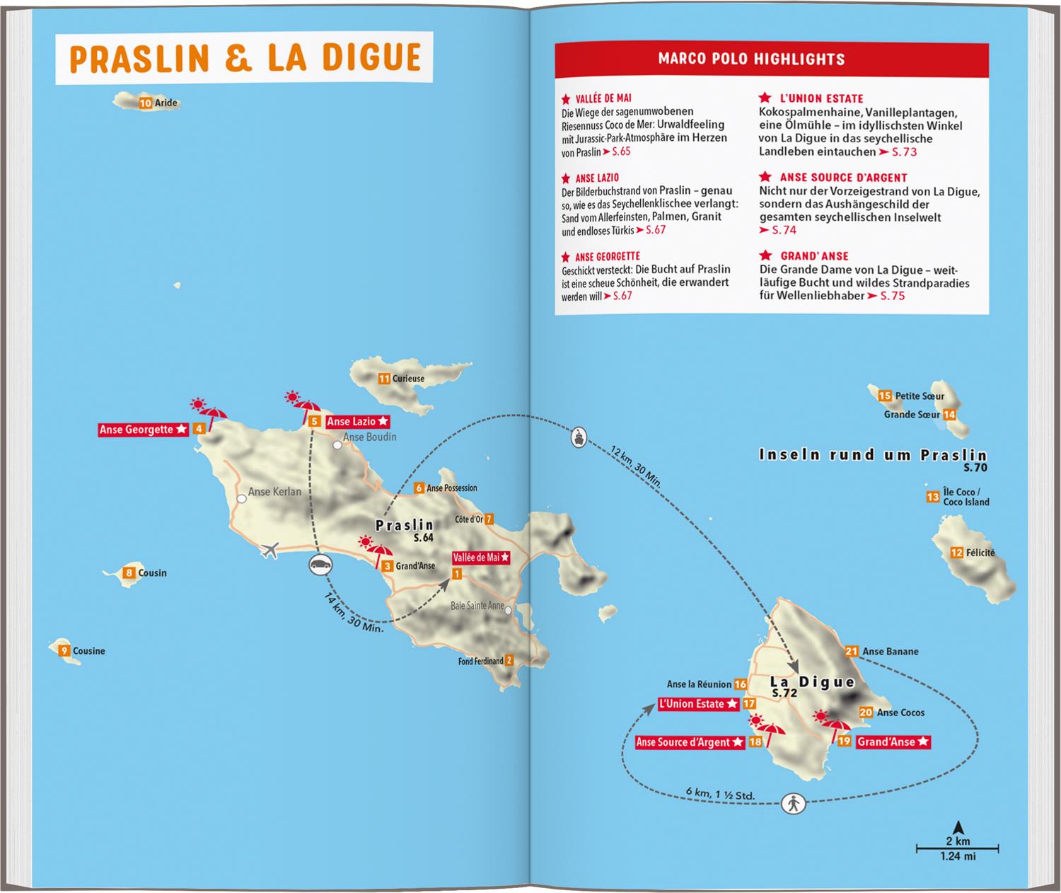 Beispielinhalt (Bild) MARCO POLO Reiseführer Seychellen