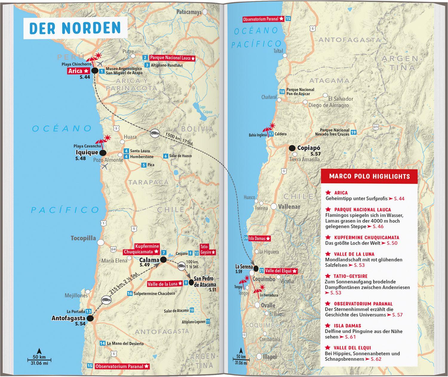 Beispielinhalt (Bild) MARCO POLO Reiseführer Chile