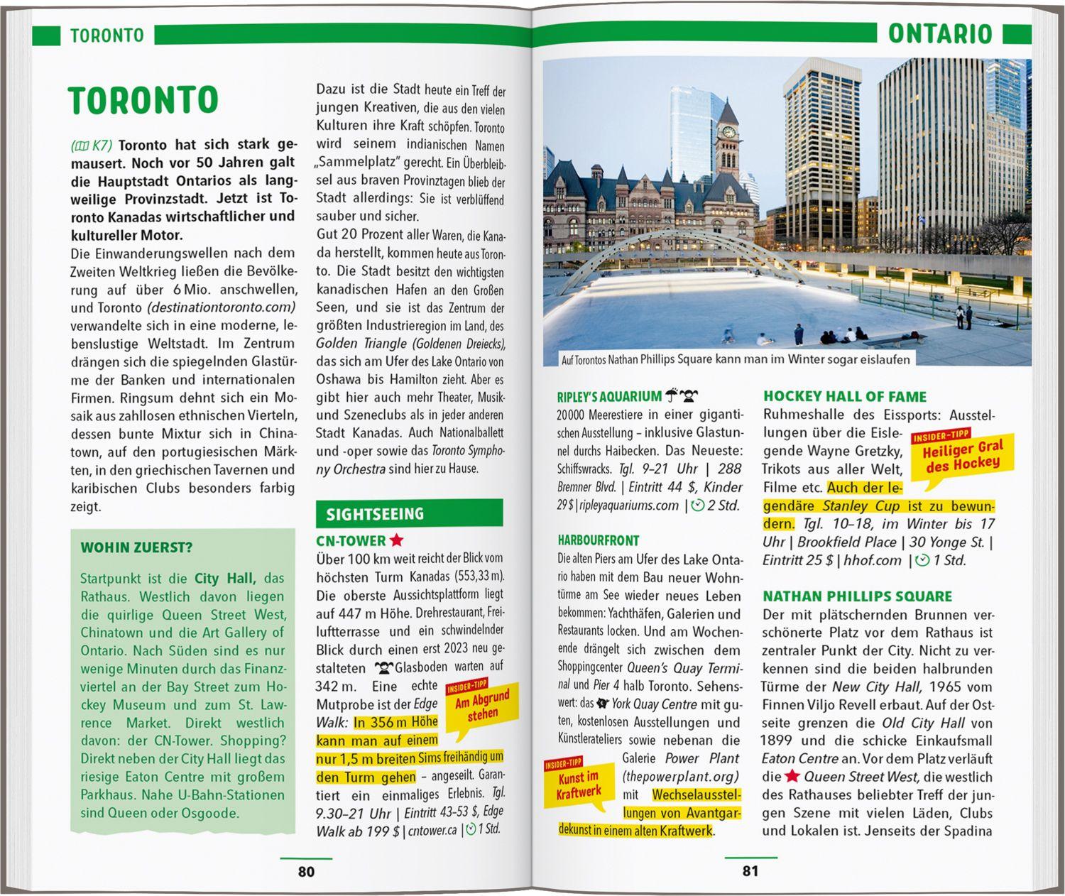 Beispielinhalt (Bild) MARCO POLO Reiseführer Kanada