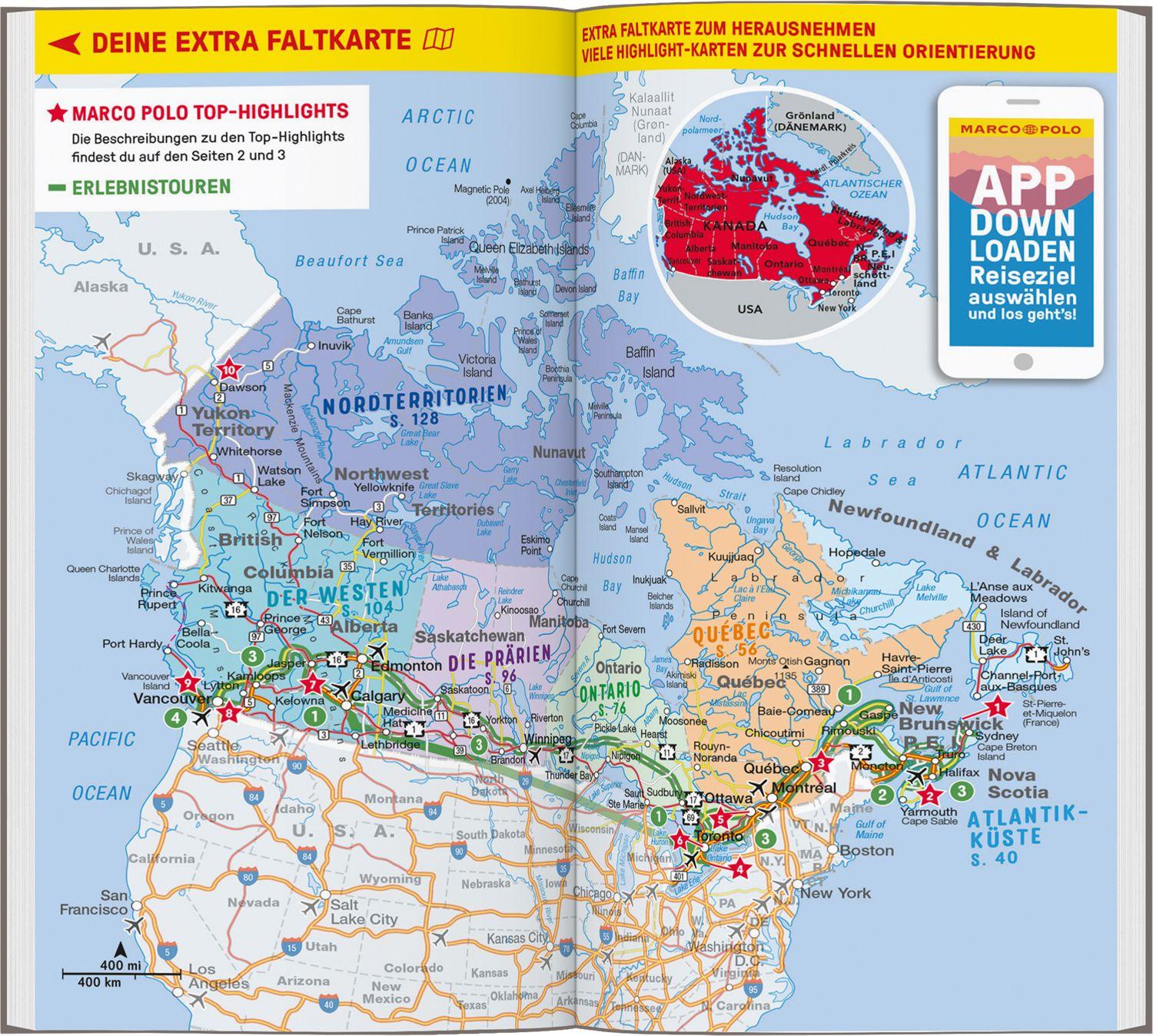 Beispielinhalt (Bild) MARCO POLO Reiseführer Kanada