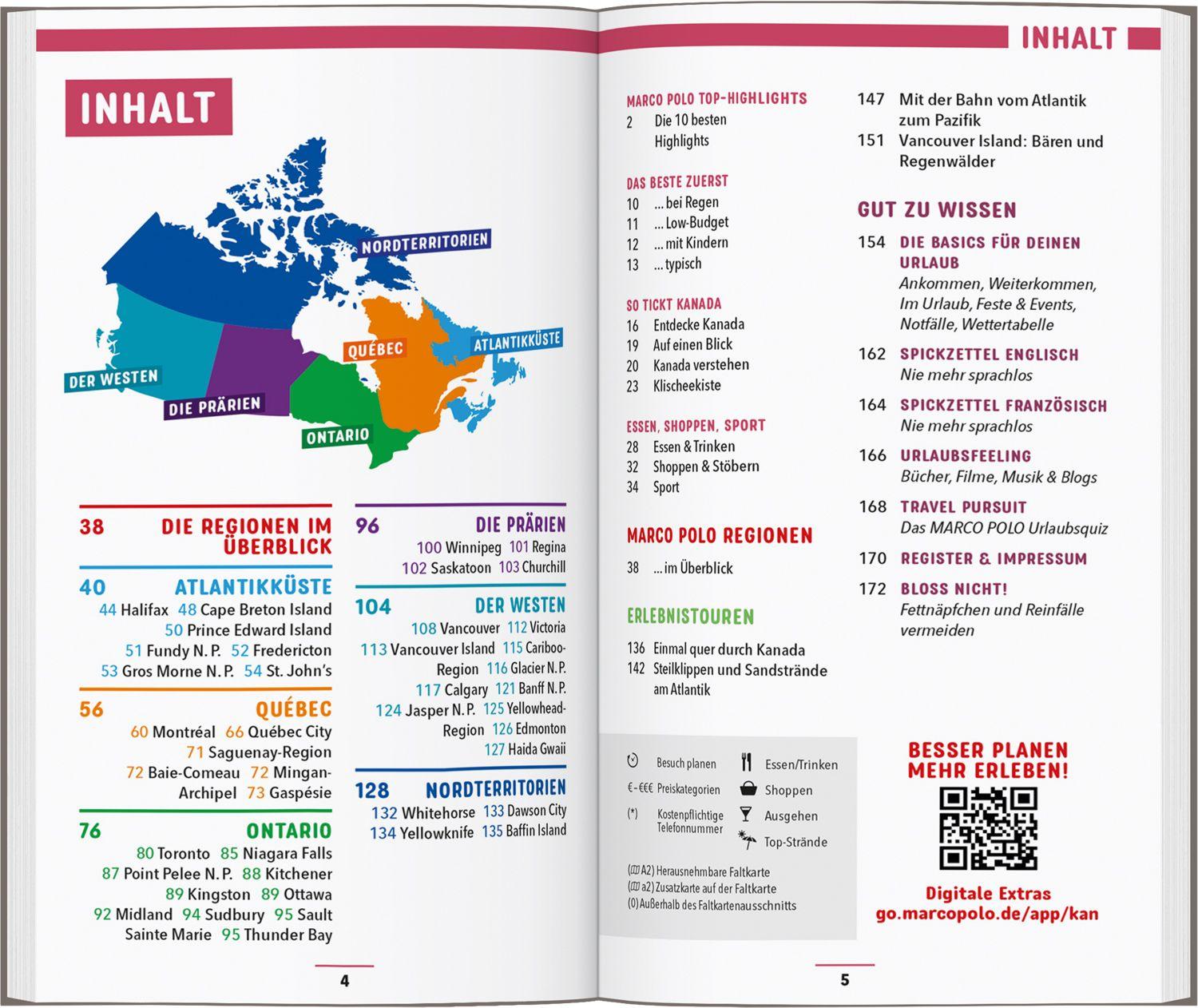 Beispielinhalt (Bild) MARCO POLO Reiseführer Kanada