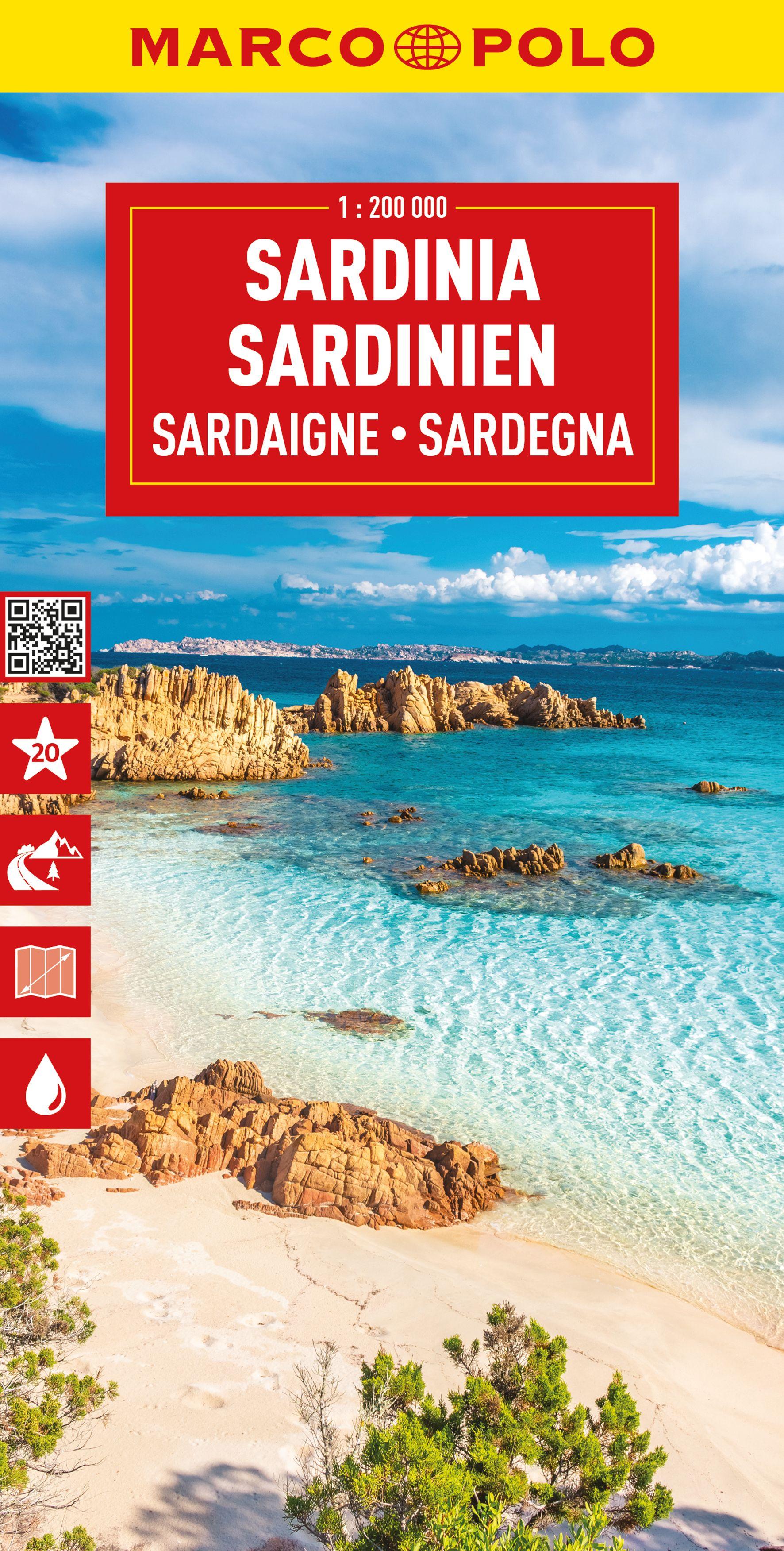 Vorderes Coverbild MARCO POLO Reisekarte Italien 15 Sardinien 1:200.000