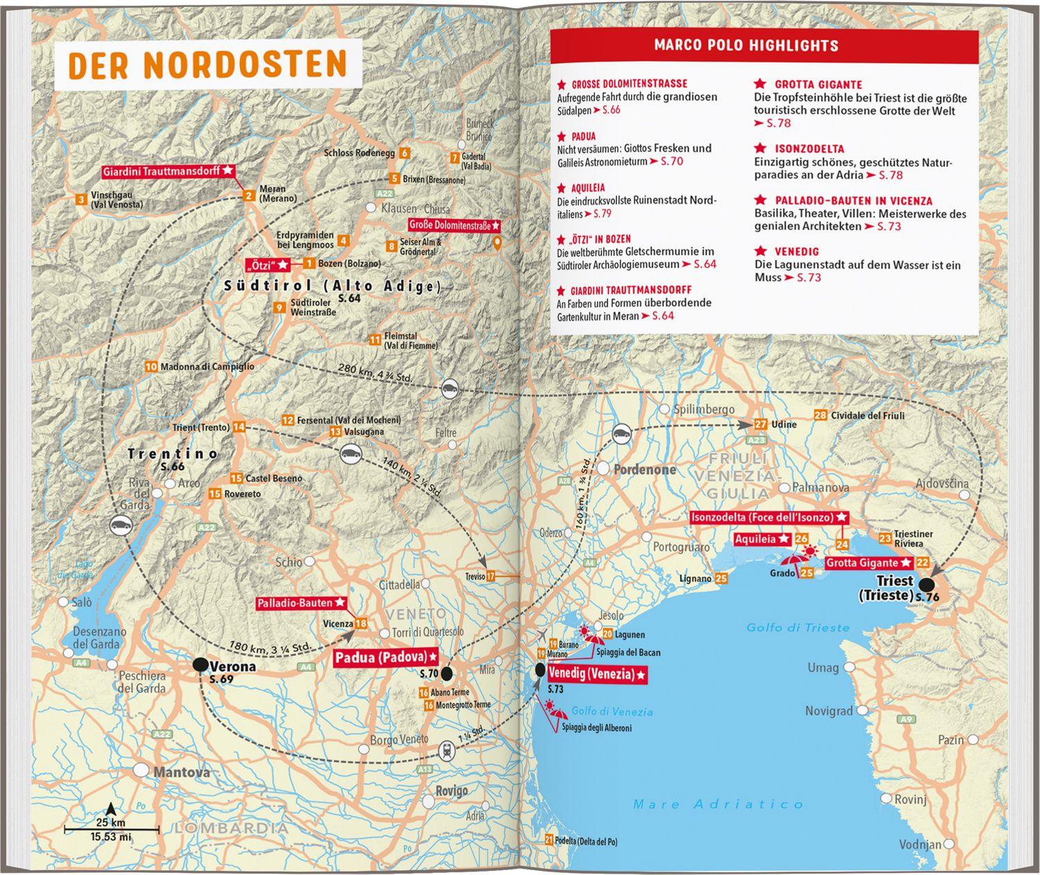 Beispielinhalt (Bild) MARCO POLO Reiseführer Italien Nord