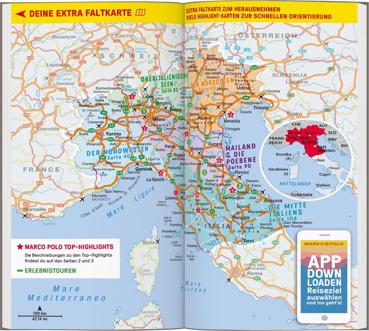 Beispielinhalt (Bild) MARCO POLO Reiseführer Italien Nord