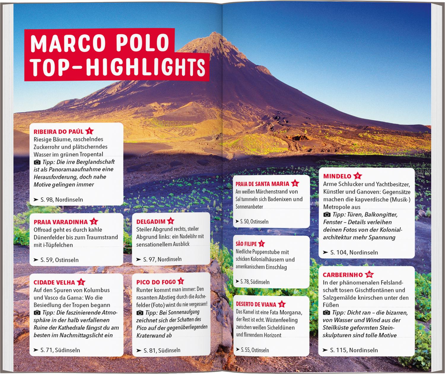 Beispielinhalt (Bild) MARCO POLO Reiseführer Kapverdische Inseln