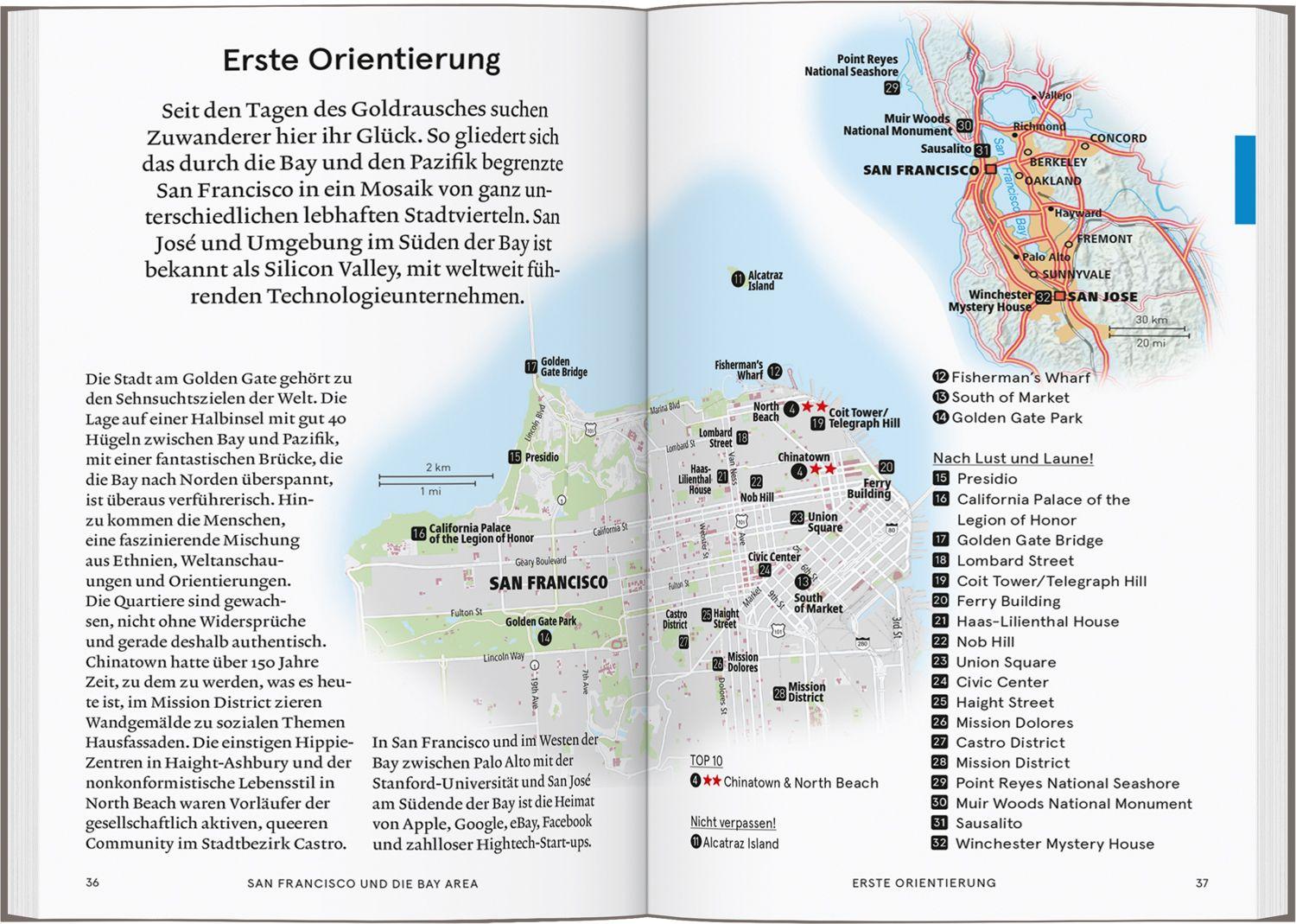 Beispielinhalt (Bild) Baedeker SMART Reiseführer Kalifornien