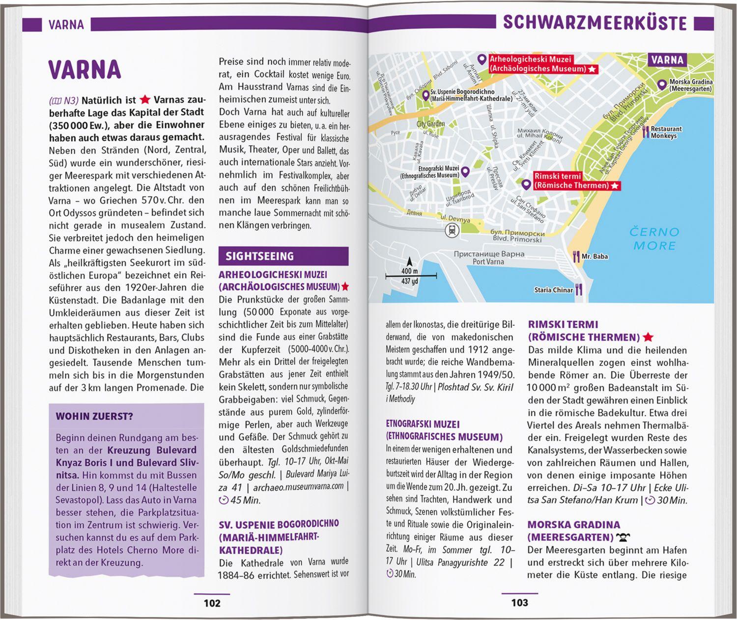 Beispielinhalt (Bild) MARCO POLO Reiseführer Bulgarien