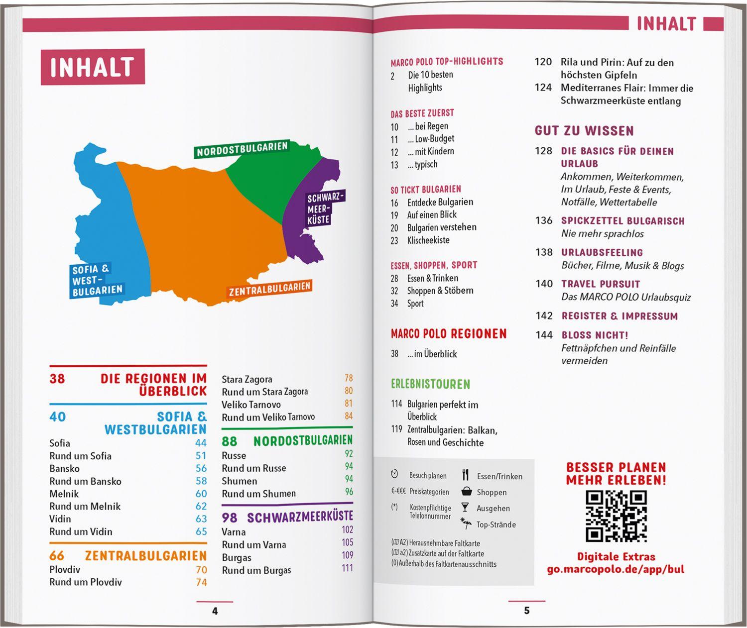 Beispielinhalt (Bild) MARCO POLO Reiseführer Bulgarien