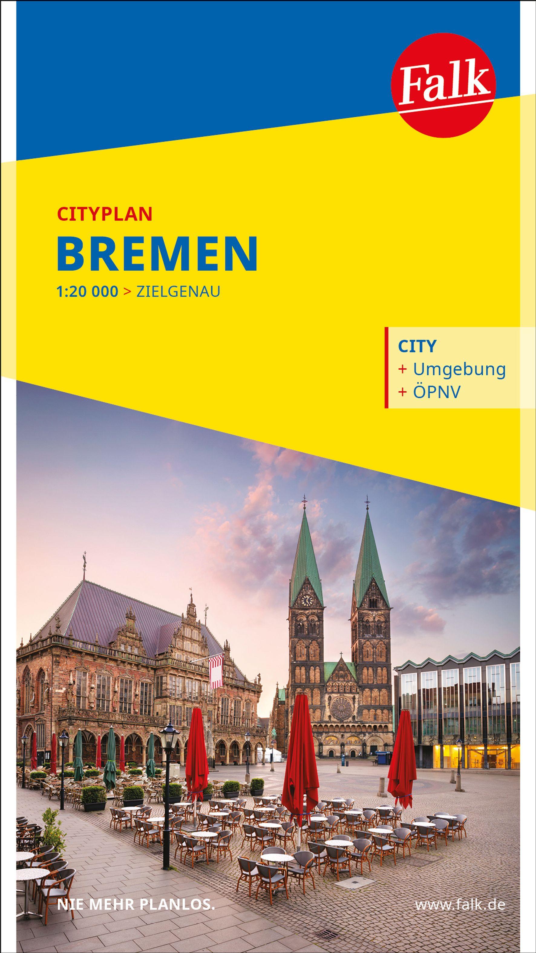 Vorderes Coverbild Falk Cityplan Bremen 1:20.000