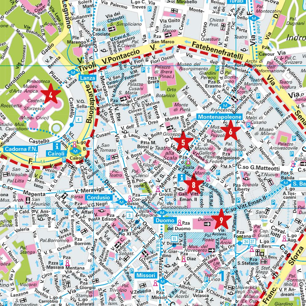 Beispielinhalt (Bild) MARCO POLO Cityplan Mailand 1:12.000