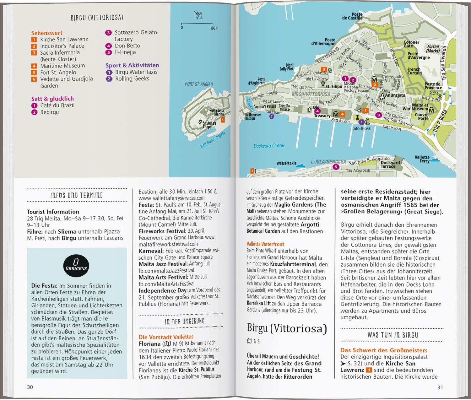 Beispielinhalt (Bild) DUMONT direkt Reiseführer Malta