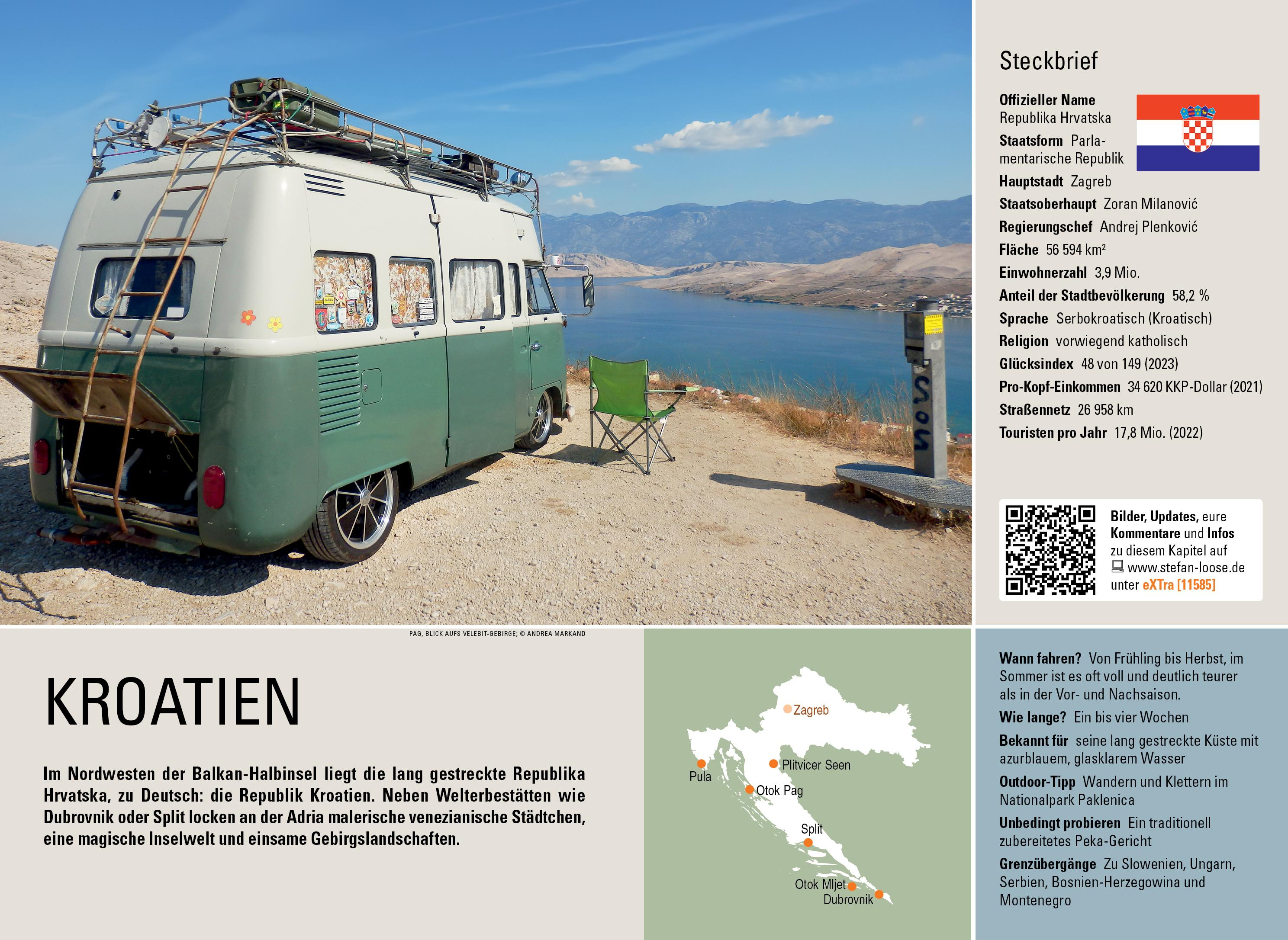 Beispielinhalt (Bild) Stefan Loose Reiseführer Balkan, Die Adria-Route. Slowenien, Kroatien, Bosnien und Herzegowina, Montenegro, Albanien