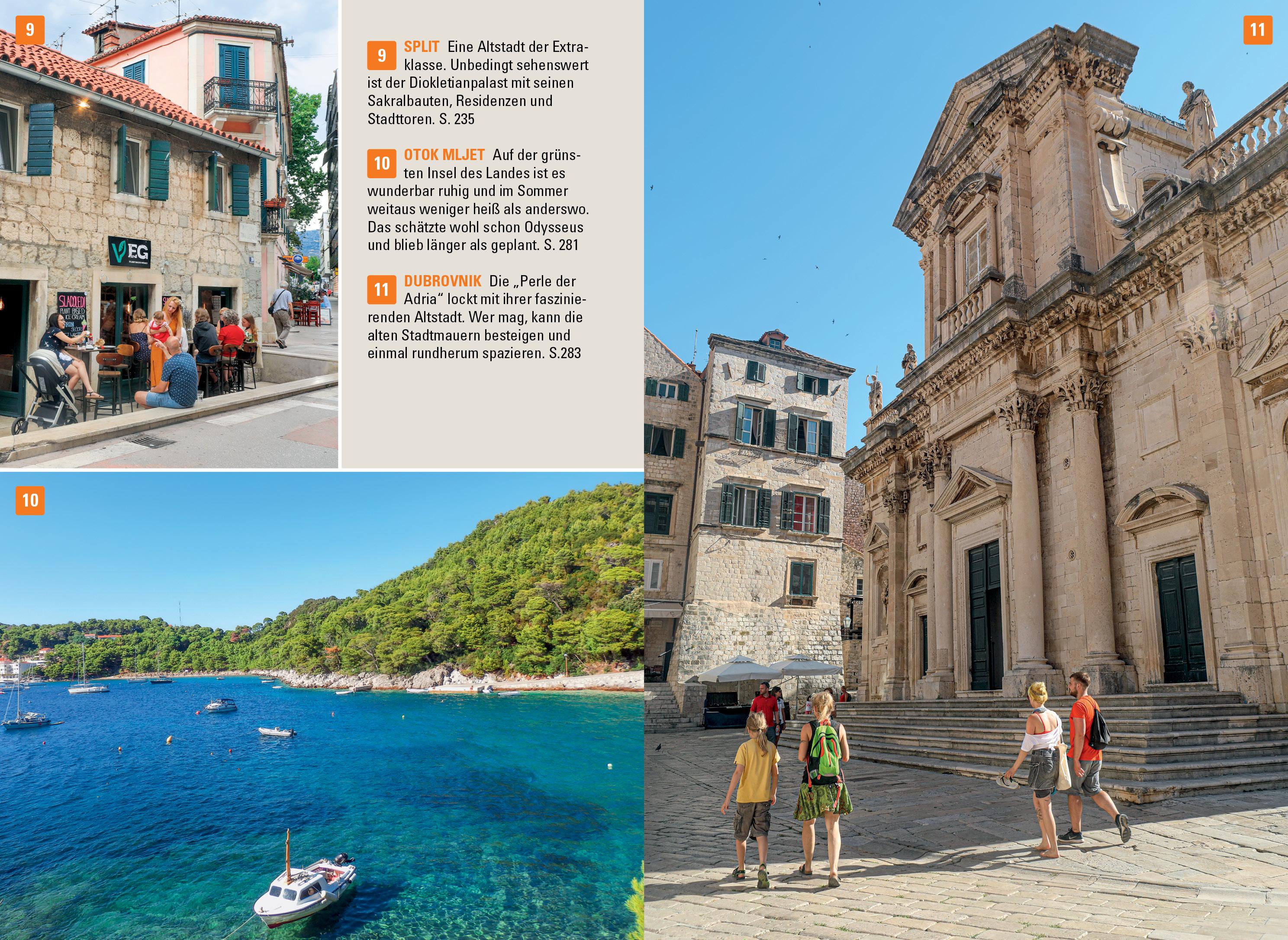 Beispielinhalt (Bild) Stefan Loose Reiseführer Balkan, Die Adria-Route. Slowenien, Kroatien, Bosnien und Herzegowina, Montenegro, Albanien