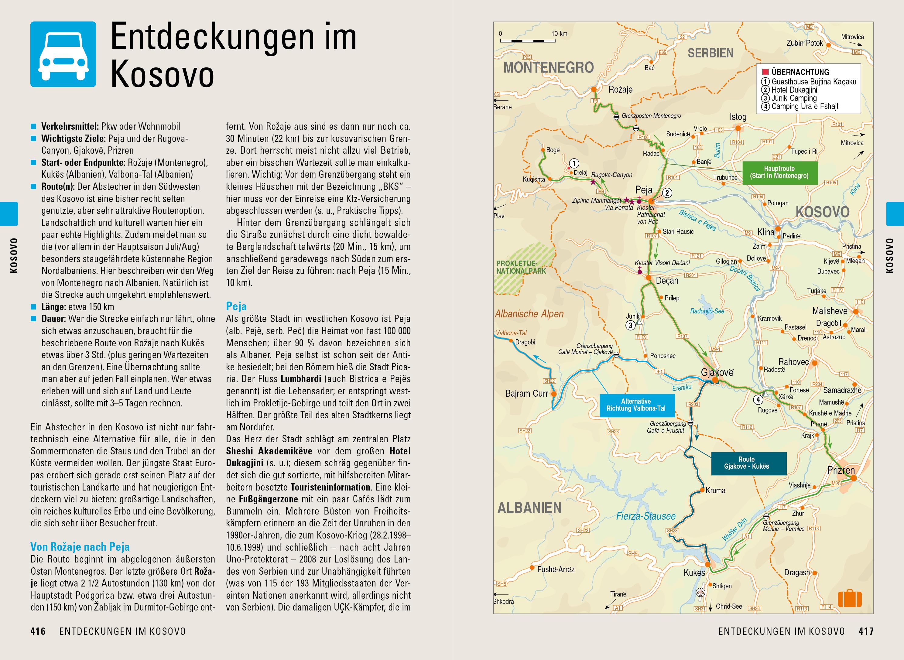 Beispielinhalt (Bild) Stefan Loose Reiseführer Balkan, Die Adria-Route. Slowenien, Kroatien, Bosnien und Herzegowina, Montenegro, Albanien