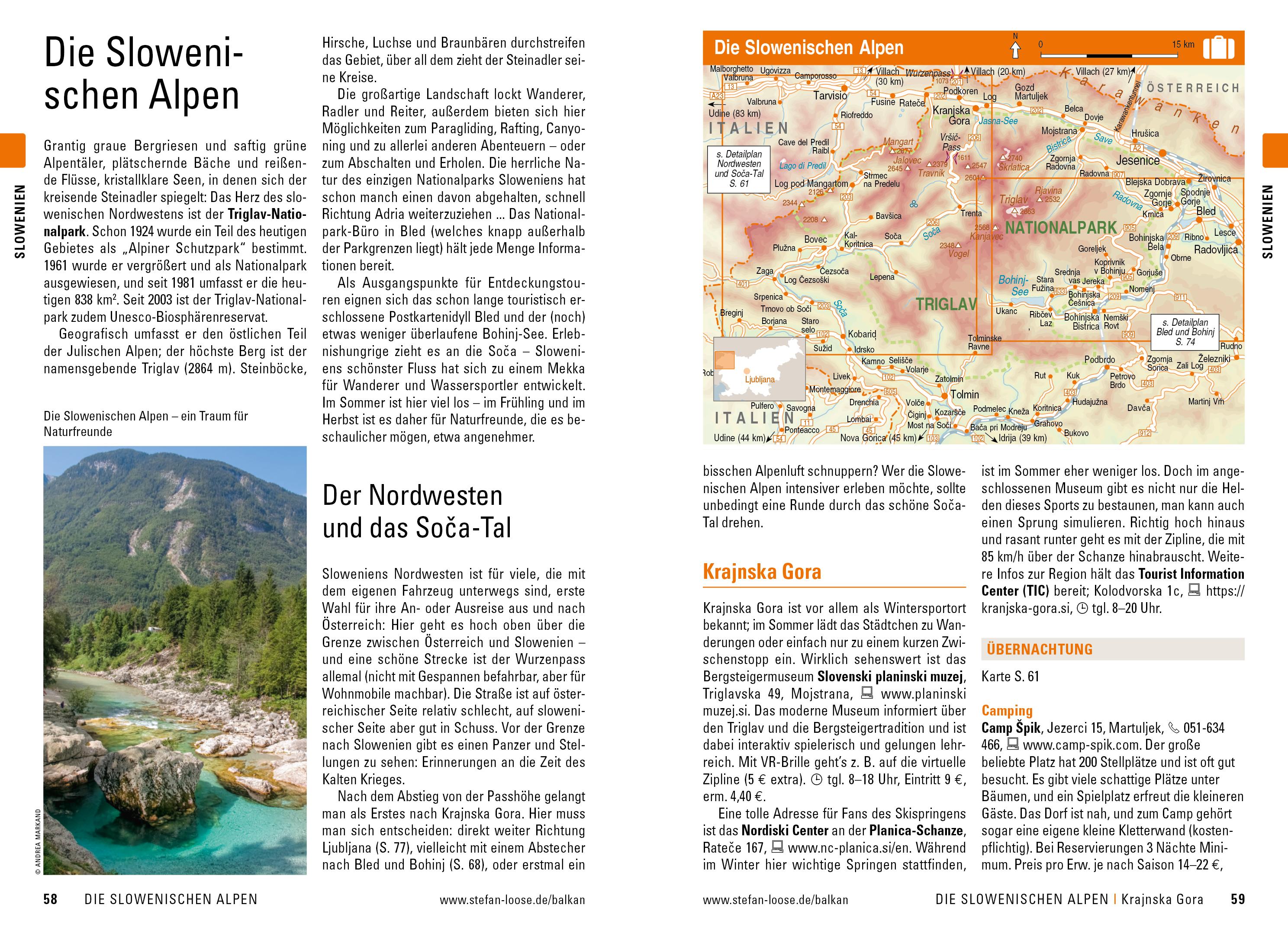 Beispielinhalt (Bild) Stefan Loose Reiseführer Balkan, Die Adria-Route. Slowenien, Kroatien, Bosnien und Herzegowina, Montenegro, Albanien