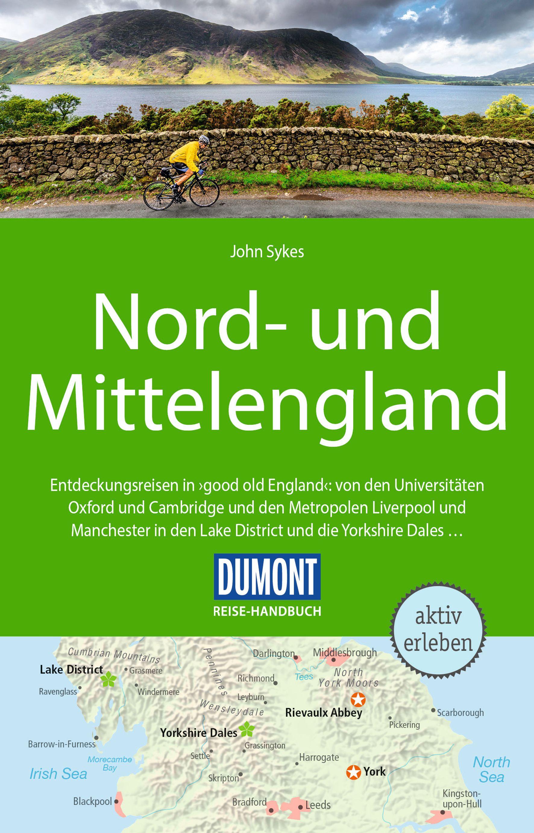 Vorderes Coverbild DUMONT Reise-Handbuch Reiseführer Nord-und Mittelengland