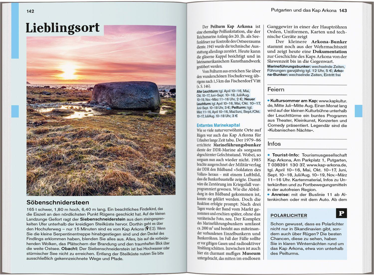 Beispielinhalt (Bild) DUMONT Reise-Taschenbuch Reiseführer Rügen, Hiddensee & Stralsund