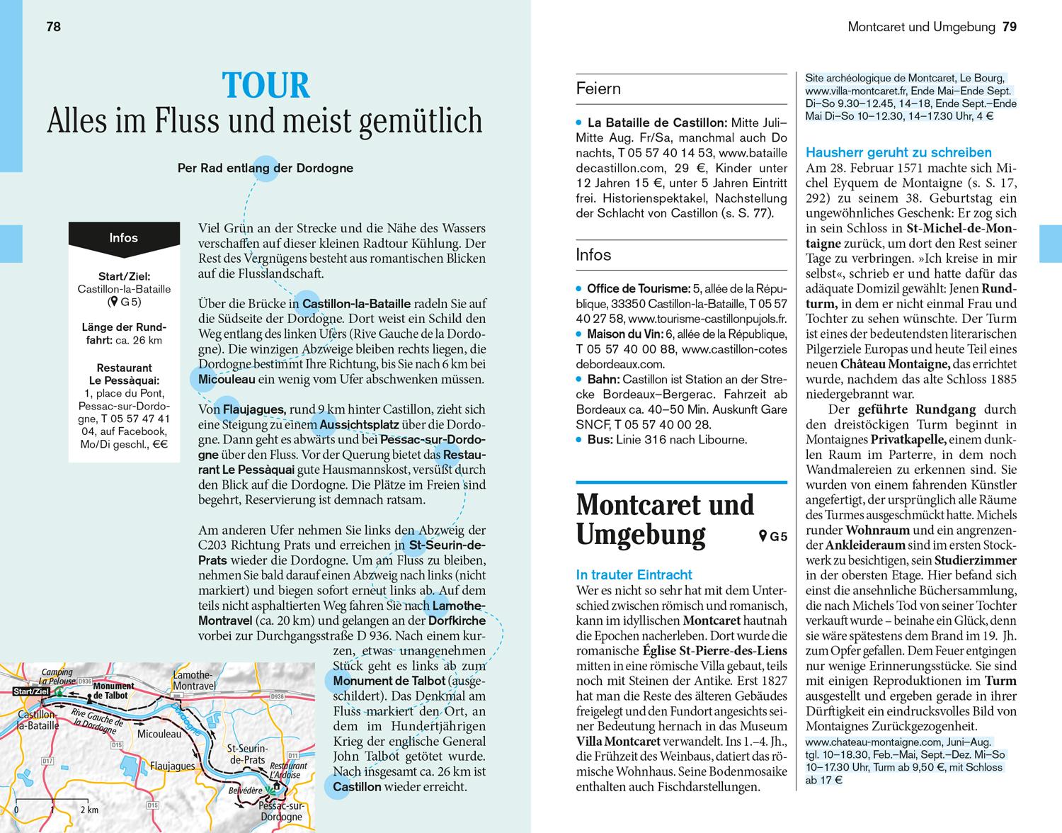 Beispielinhalt (Bild) DUMONT Reise-Taschenbuch Reiseführer Bordeaux & Atlantikküste