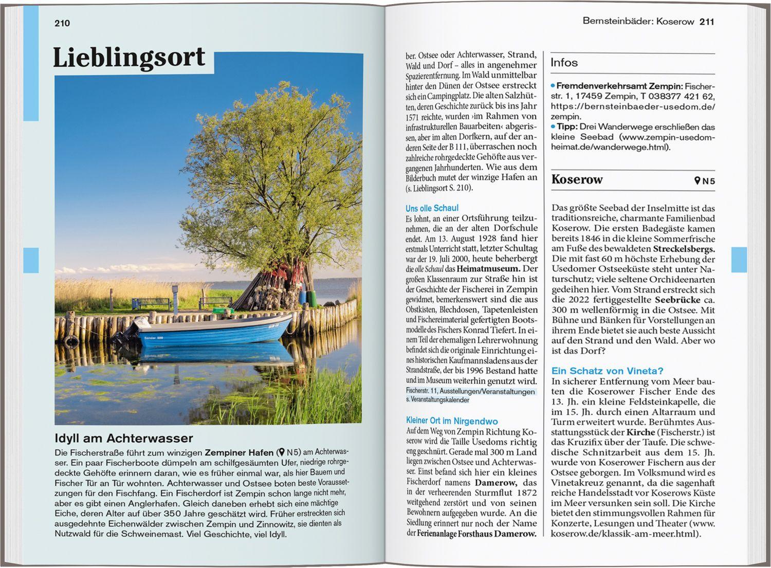 Beispielinhalt (Bild) DUMONT Reise-Taschenbuch Reiseführer Ostseeküste Mecklenburg-Vorpommern
