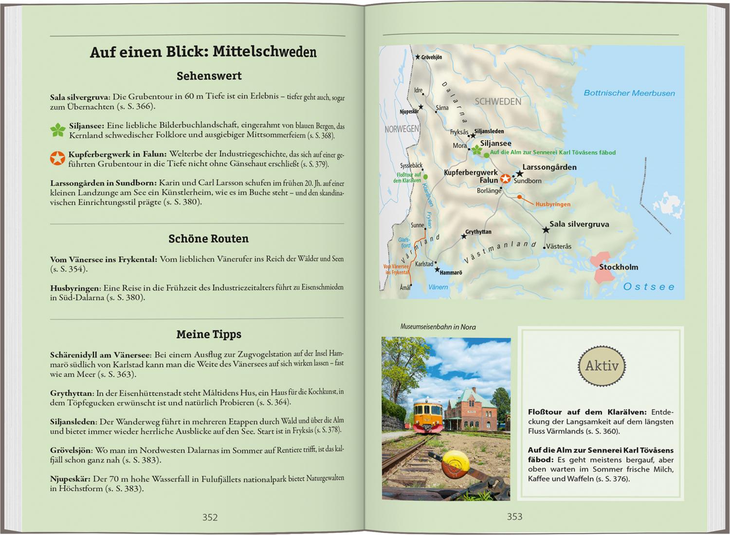 Beispielinhalt (Bild) DUMONT Reise-Handbuch Reiseführer Schweden