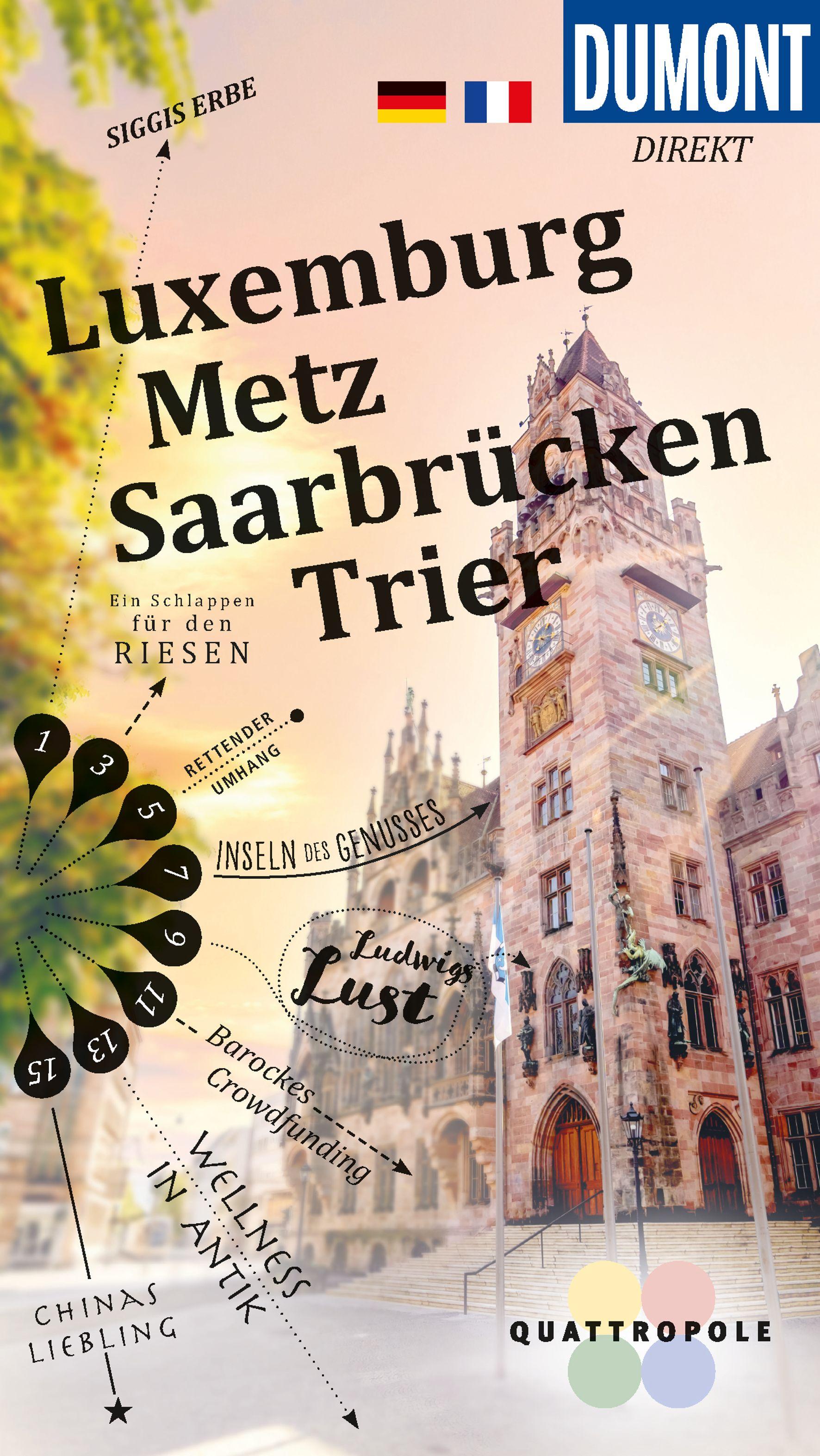 Vorderes Coverbild DUMONT direkt Reiseführer Luxemburg, Metz, Saarbrücken, Trier
