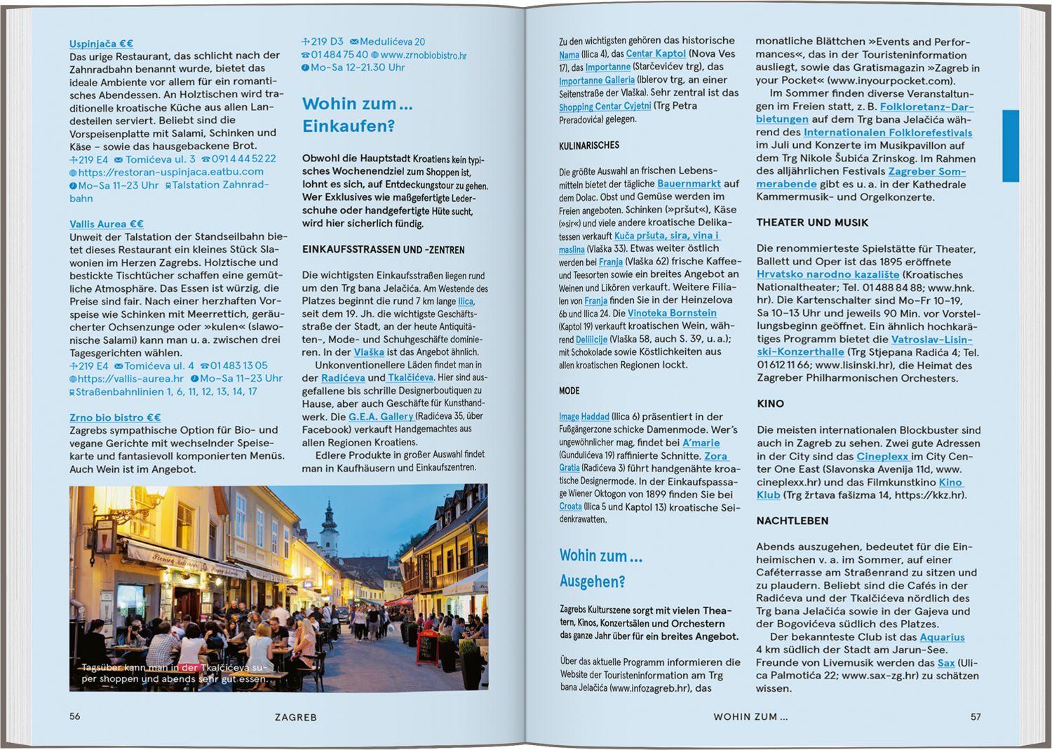 Beispielinhalt (Bild) Baedeker SMART Reiseführer Kroatien
