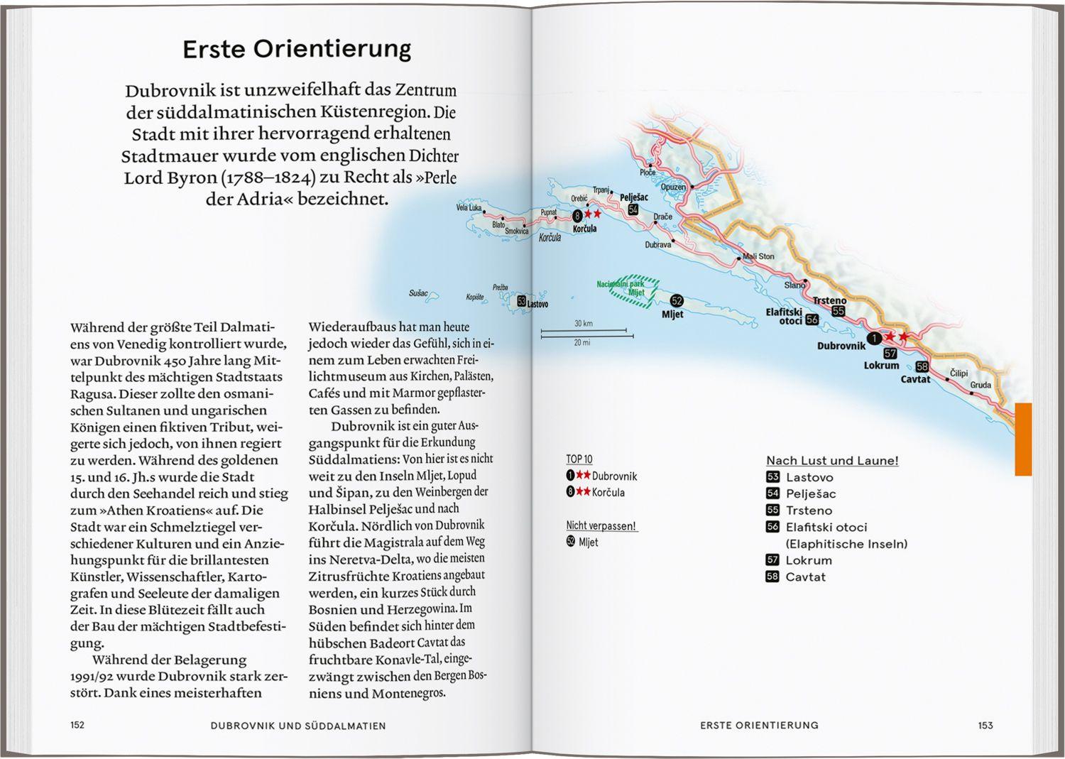 Beispielinhalt (Bild) Baedeker SMART Reiseführer Kroatien