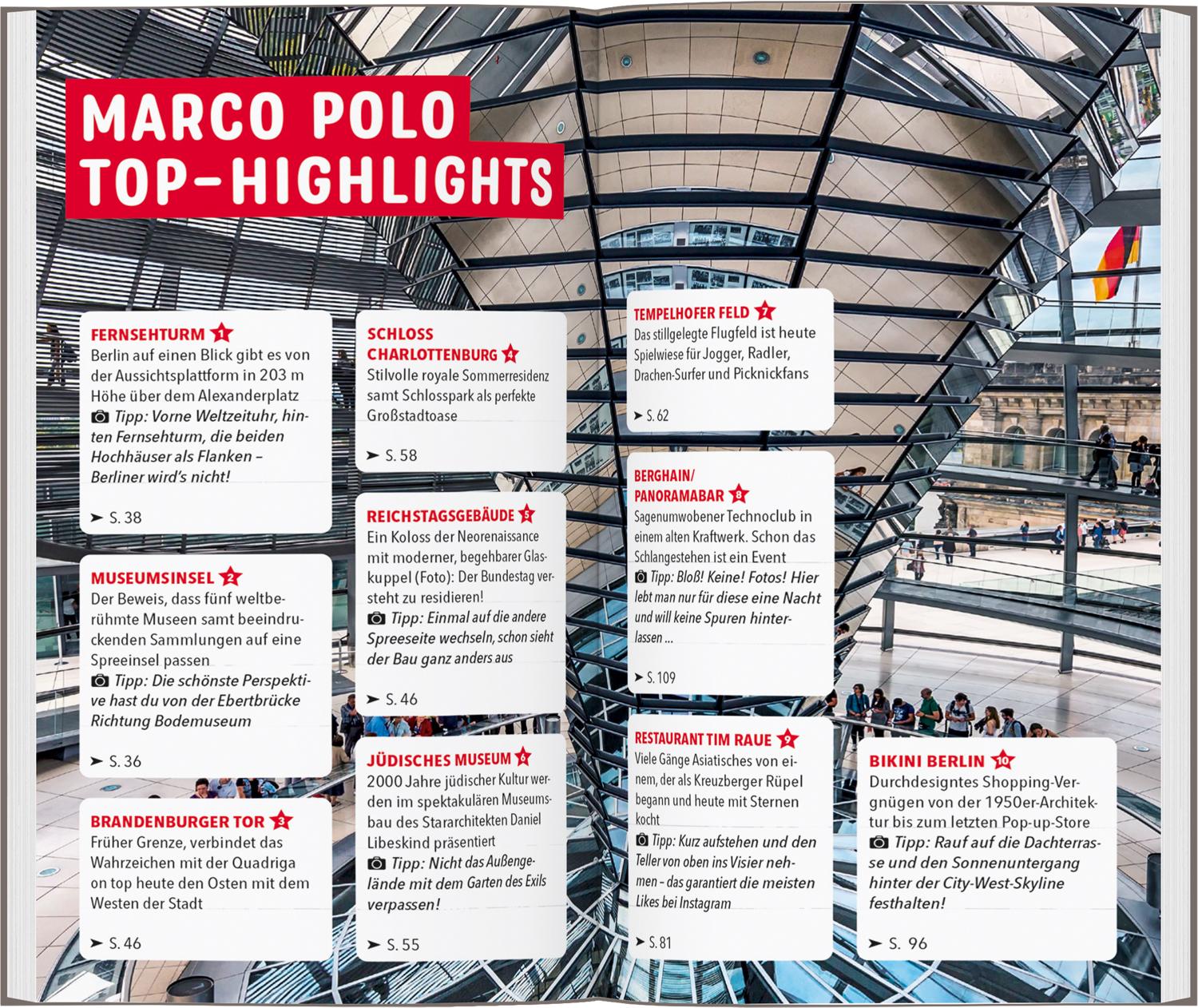 Beispielinhalt (Bild) MARCO POLO Reiseführer Berlin
