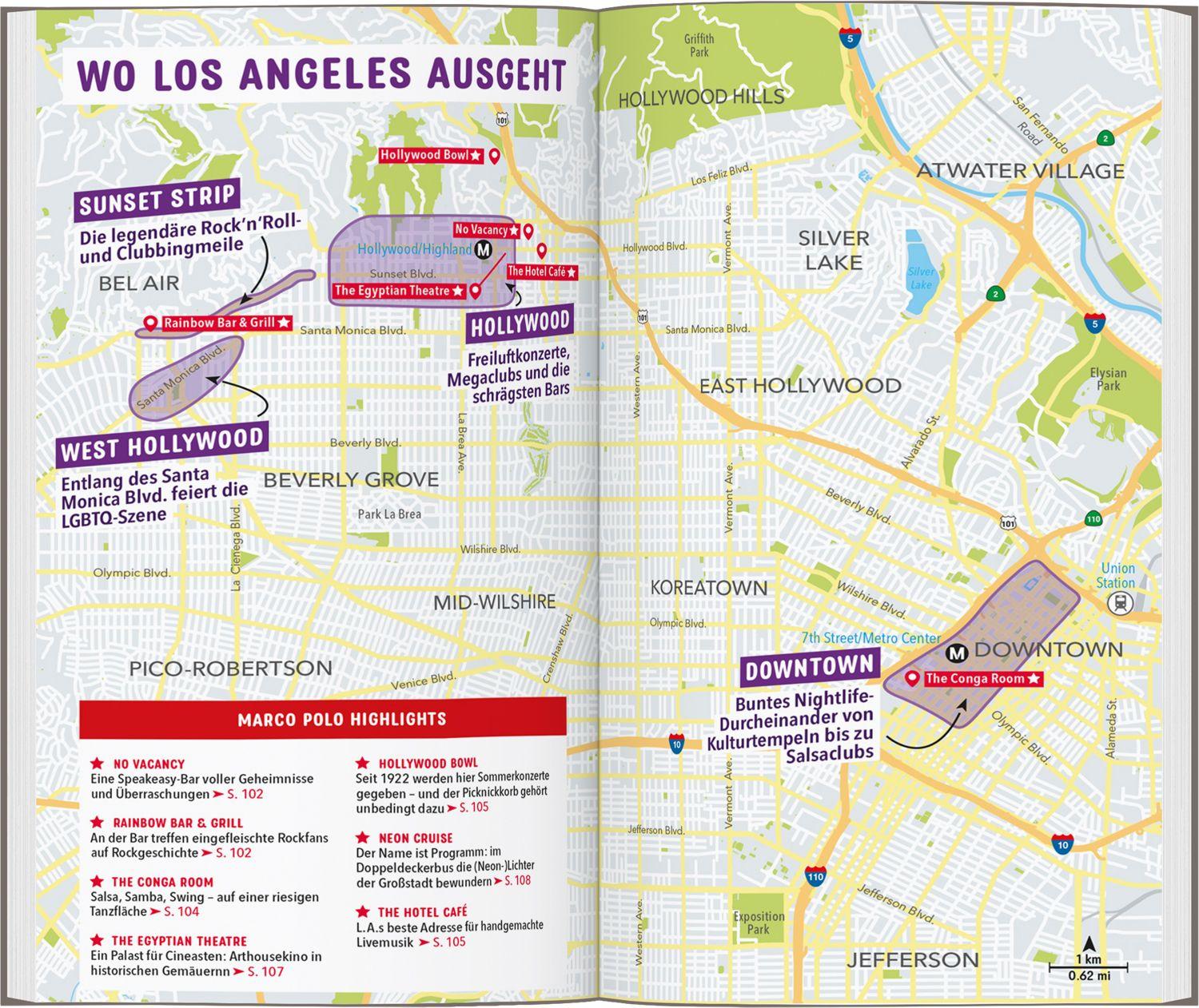 Beispielinhalt (Bild) MARCO POLO Reiseführer Los Angeles