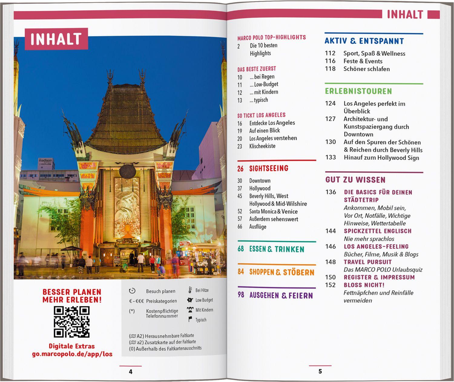 Beispielinhalt (Bild) MARCO POLO Reiseführer Los Angeles