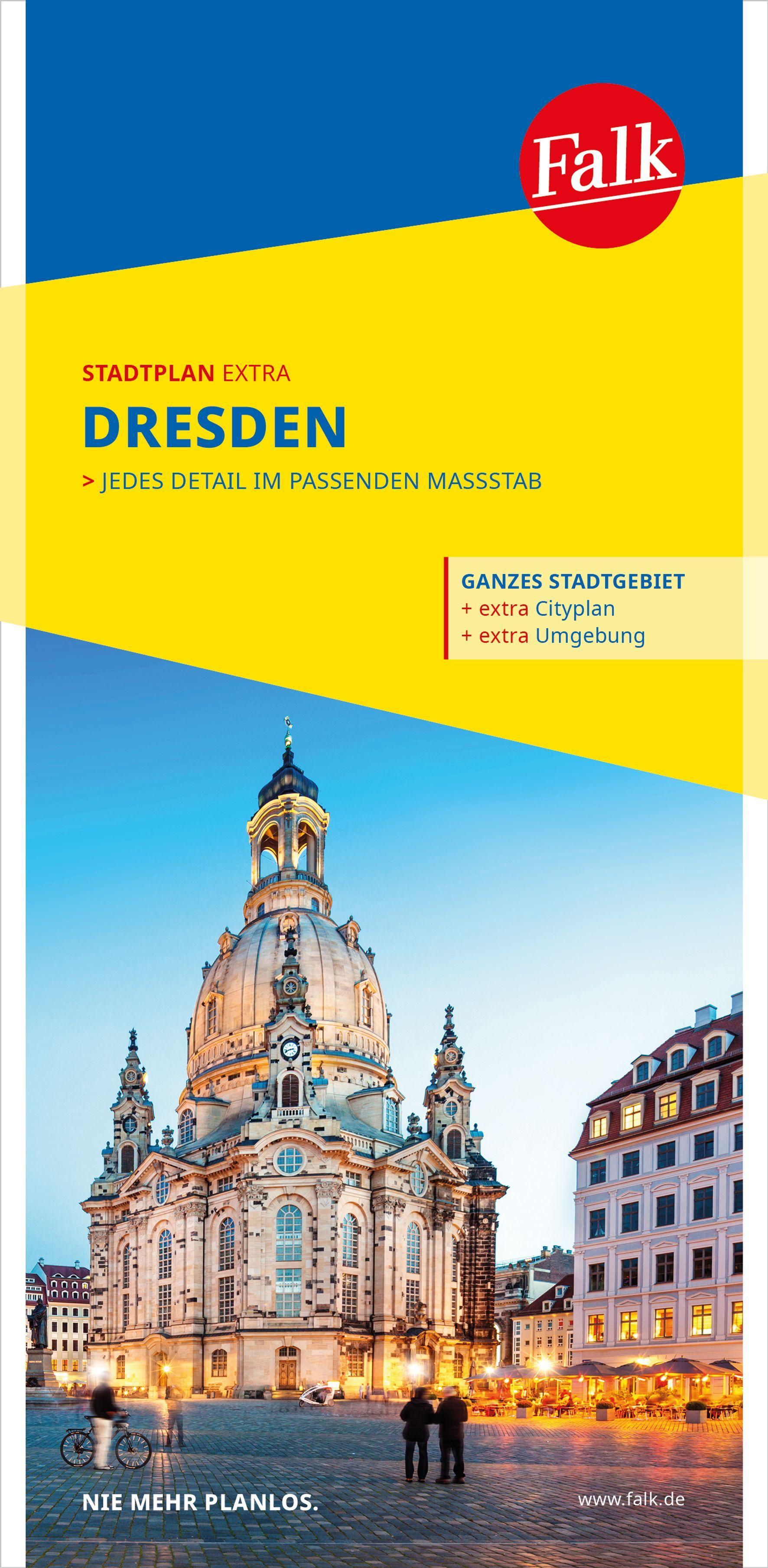 Vorderes Coverbild Falk Stadtplan Extra Dresden 1:20.000
