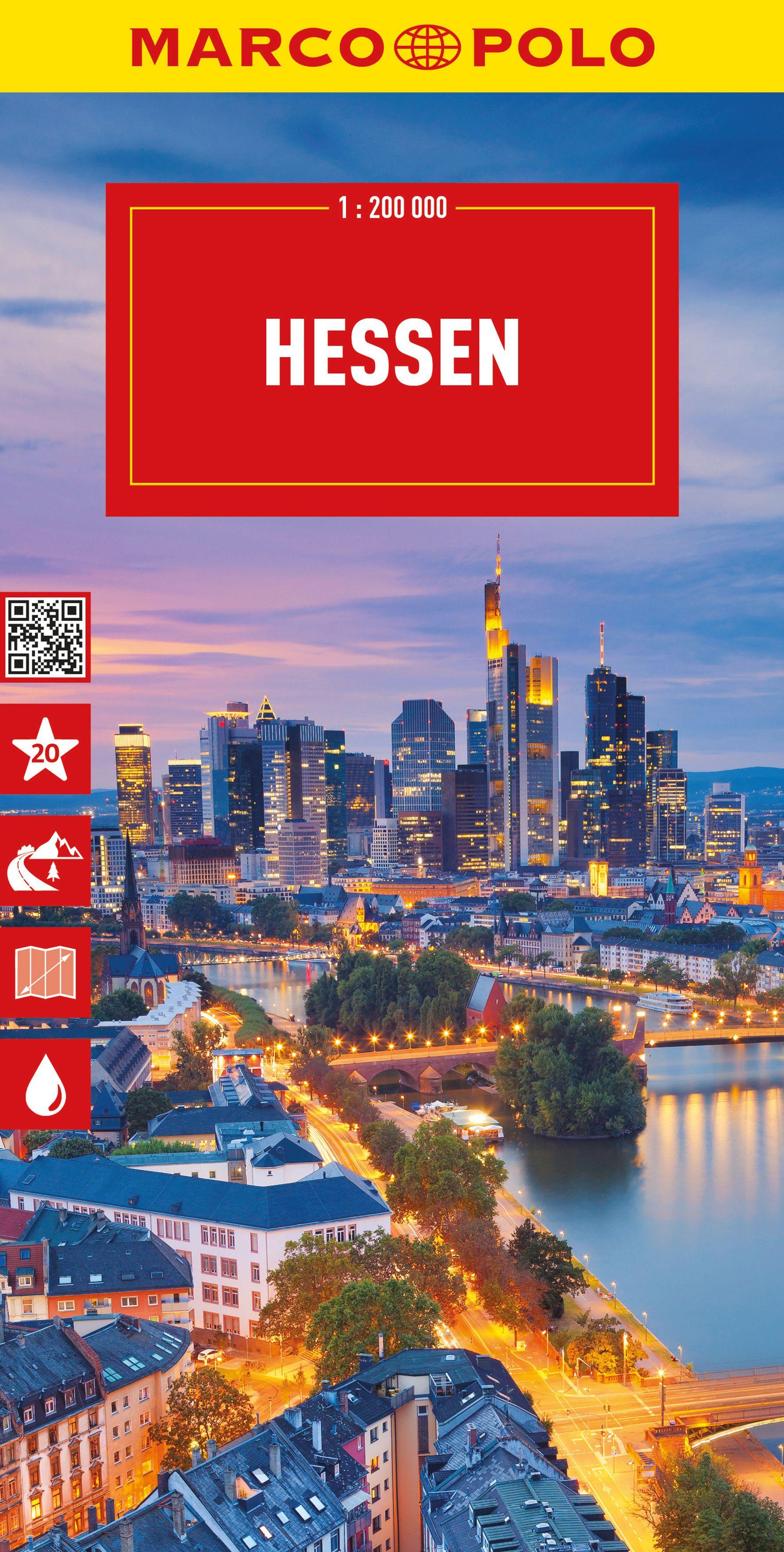Vorderes Coverbild MARCO POLO Reisekarte Deutschland 06 Hessen 1:200.000
