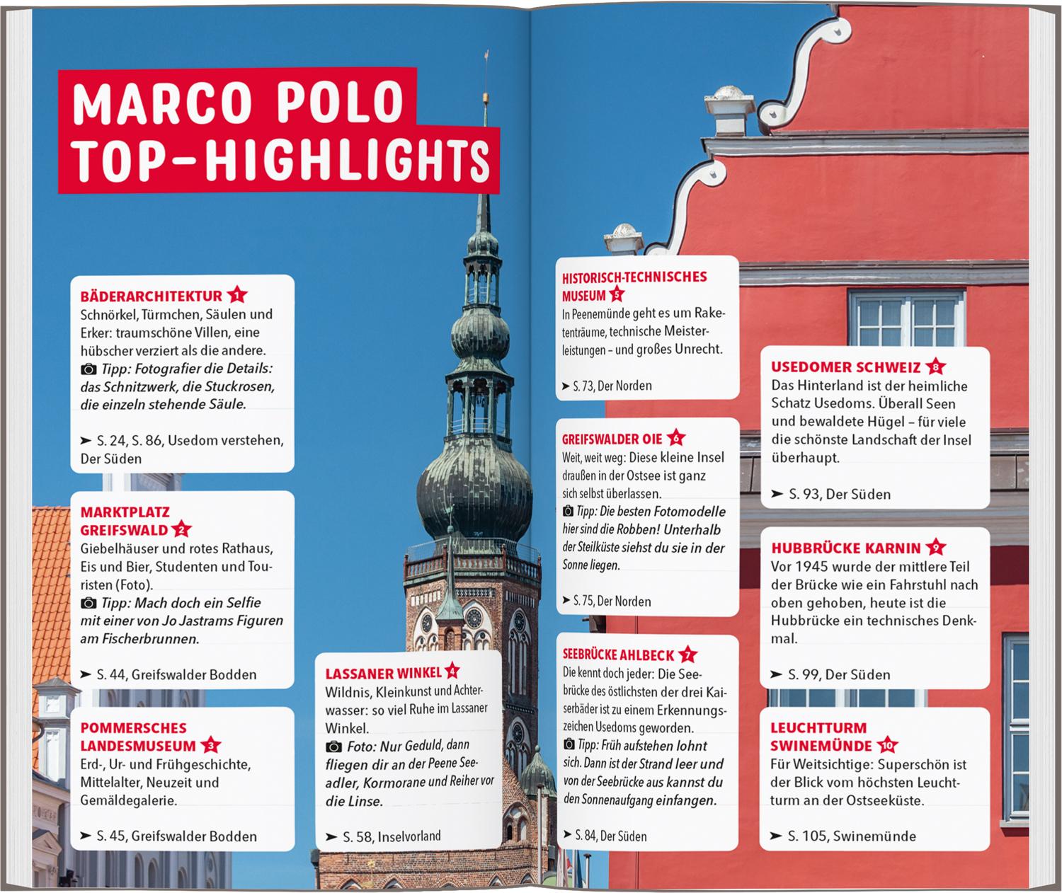 Beispielinhalt (Bild) MARCO POLO Reiseführer Usedom
