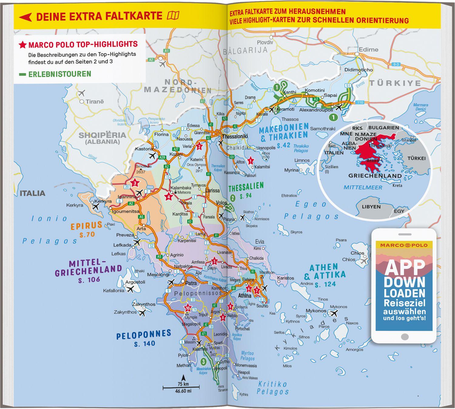 Beispielinhalt (Bild) MARCO POLO Reiseführer Griechenland Festland