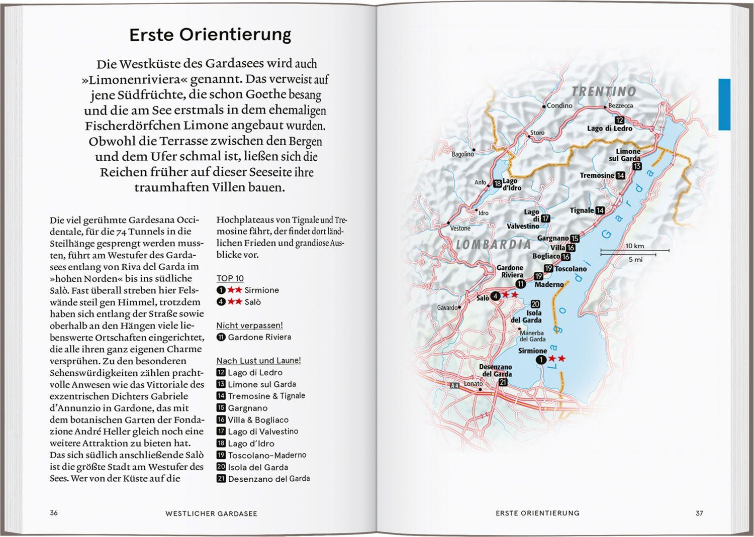 Beispielinhalt (Bild) Baedeker SMART Reiseführer Gardasee