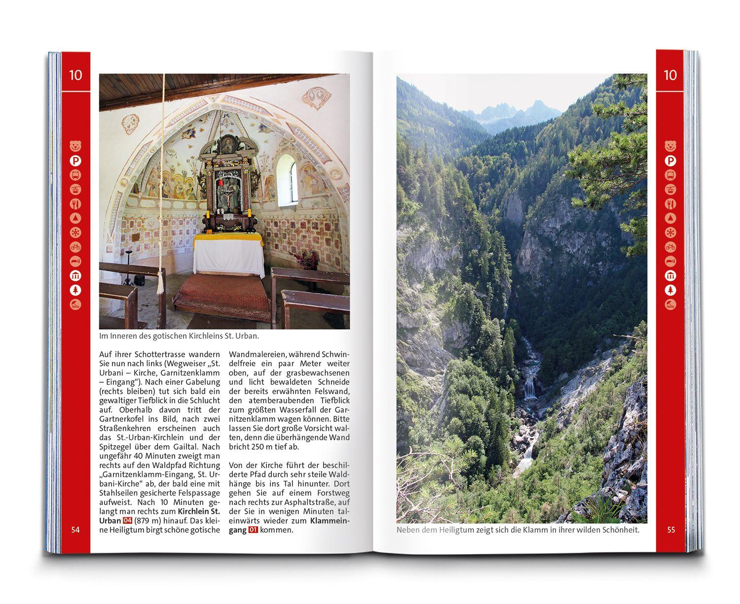 Beispielinhalt (Bild) KOMPASS Wanderführer Kärntner Seen, 55 Touren mit Extra-Tourenkarte