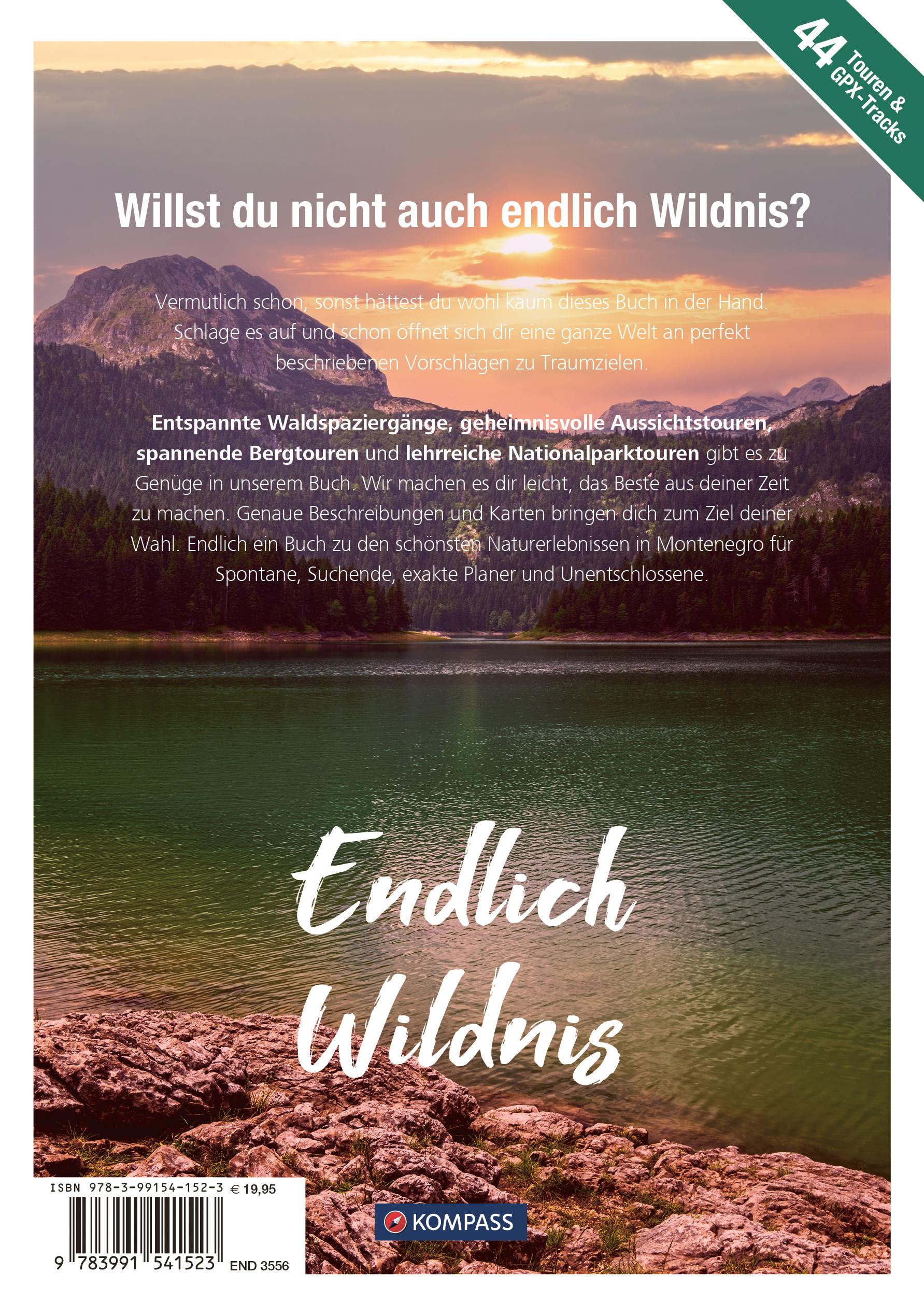 Rückseitencover KOMPASS Endlich Wildnis - Montenegro