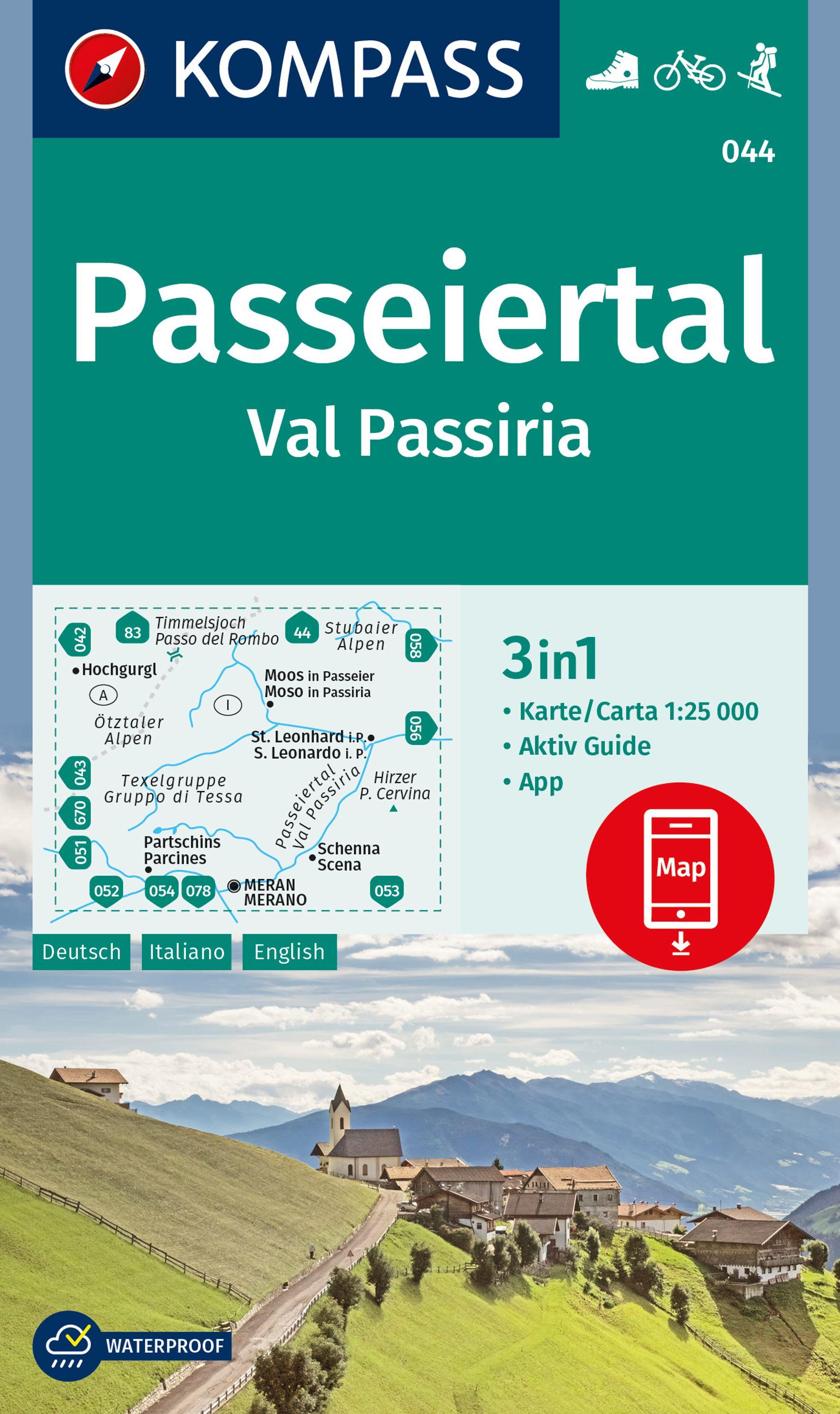Vorderes Coverbild KOMPASS Wanderkarte 044 Passeiertal / Val Passiria 1:25.000