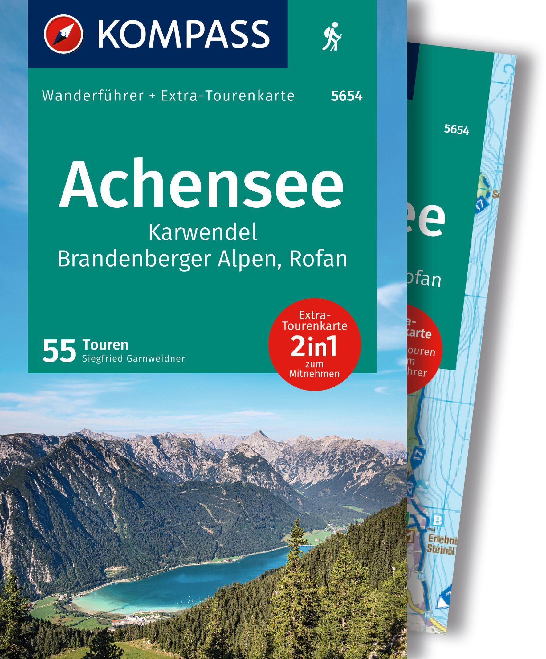 Vorderes Coverbild KOMPASS Wanderführer Achensee, Karwendel, Brandenberger Alpen, Rofan, 55 Touren mit Extra-Tourenkarte