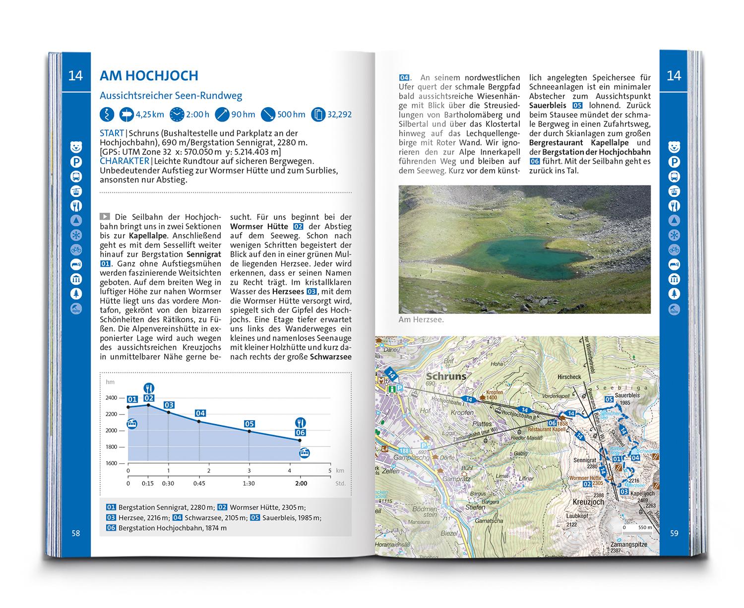 Beispielinhalt (Bild) KOMPASS Wanderführer Montafon, Arlberg, Silvretta, 60 Touren mit Extra-Tourenkarte
