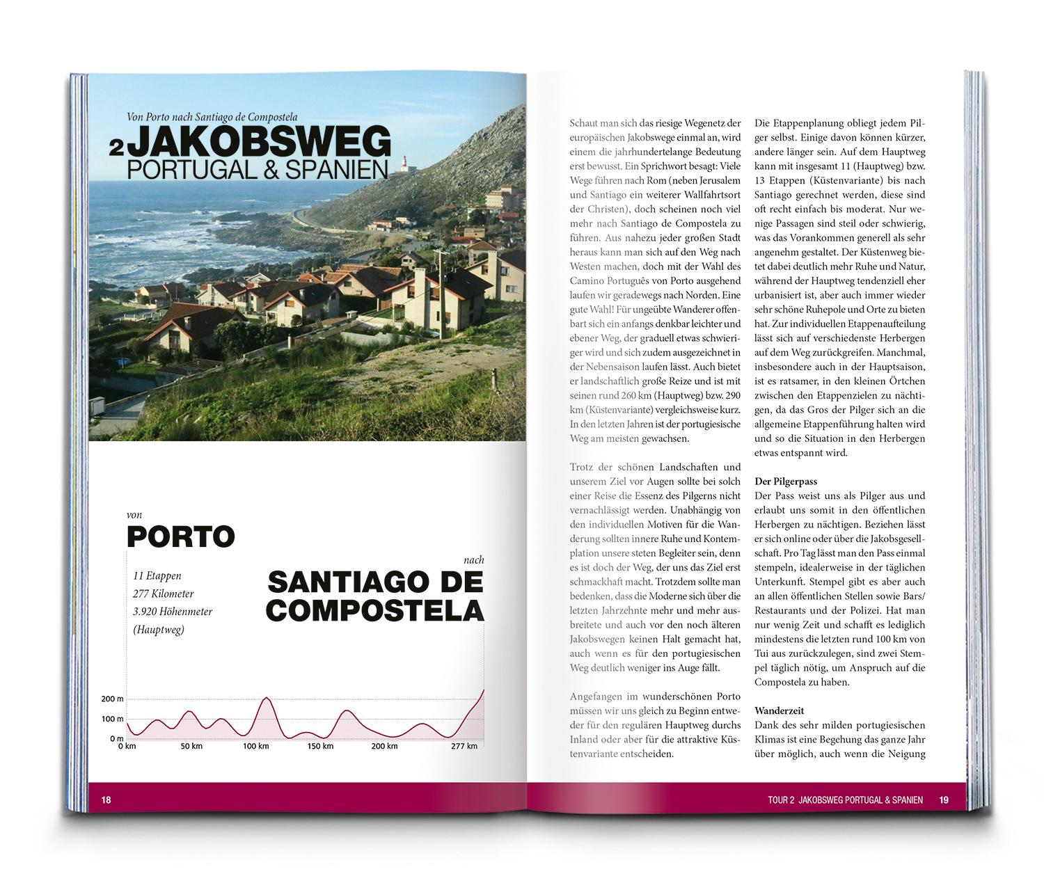 Beispielinhalt (Bild) Die schönsten Weitwanderungen und Pilgerwege