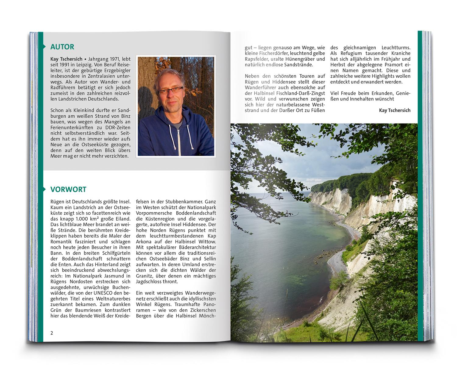 Beispielinhalt (Bild) KOMPASS Wanderführer Rügen, mit Hiddensee und Fischland-Darß-Zingst, 55 Touren mit Extra-Tourenkarte
