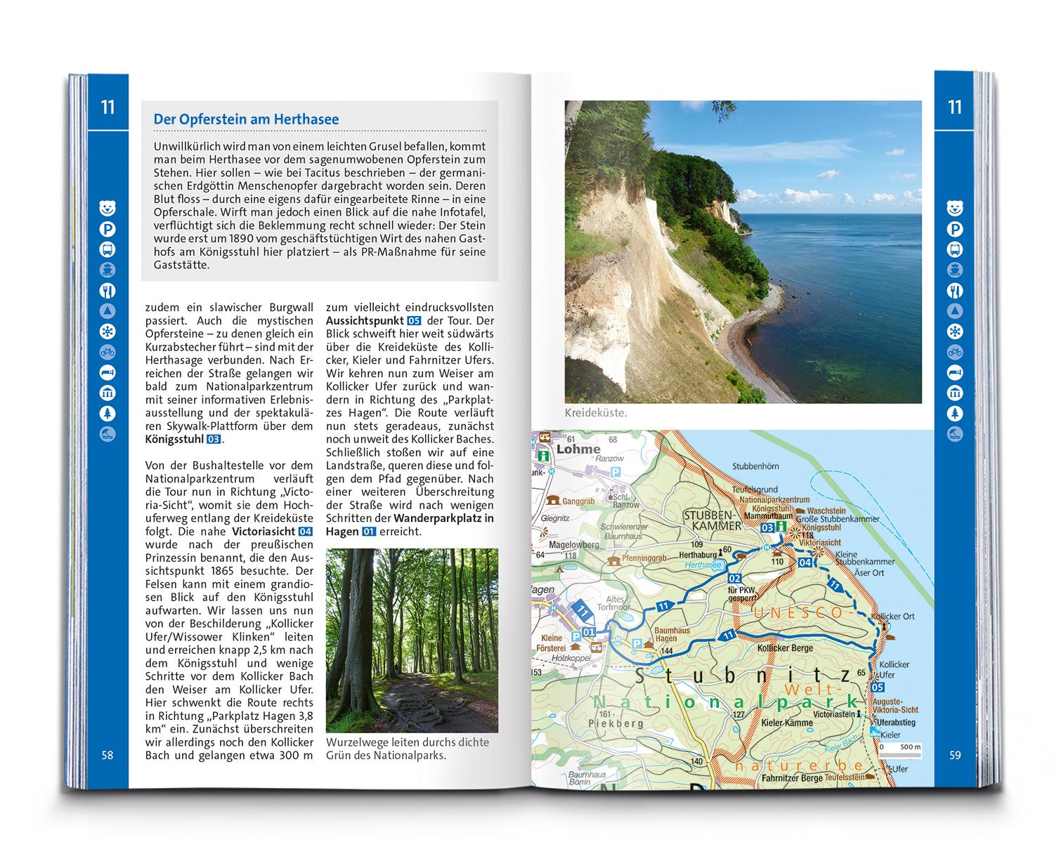 Beispielinhalt (Bild) KOMPASS Wanderführer Rügen, mit Hiddensee und Fischland-Darß-Zingst, 55 Touren mit Extra-Tourenkarte