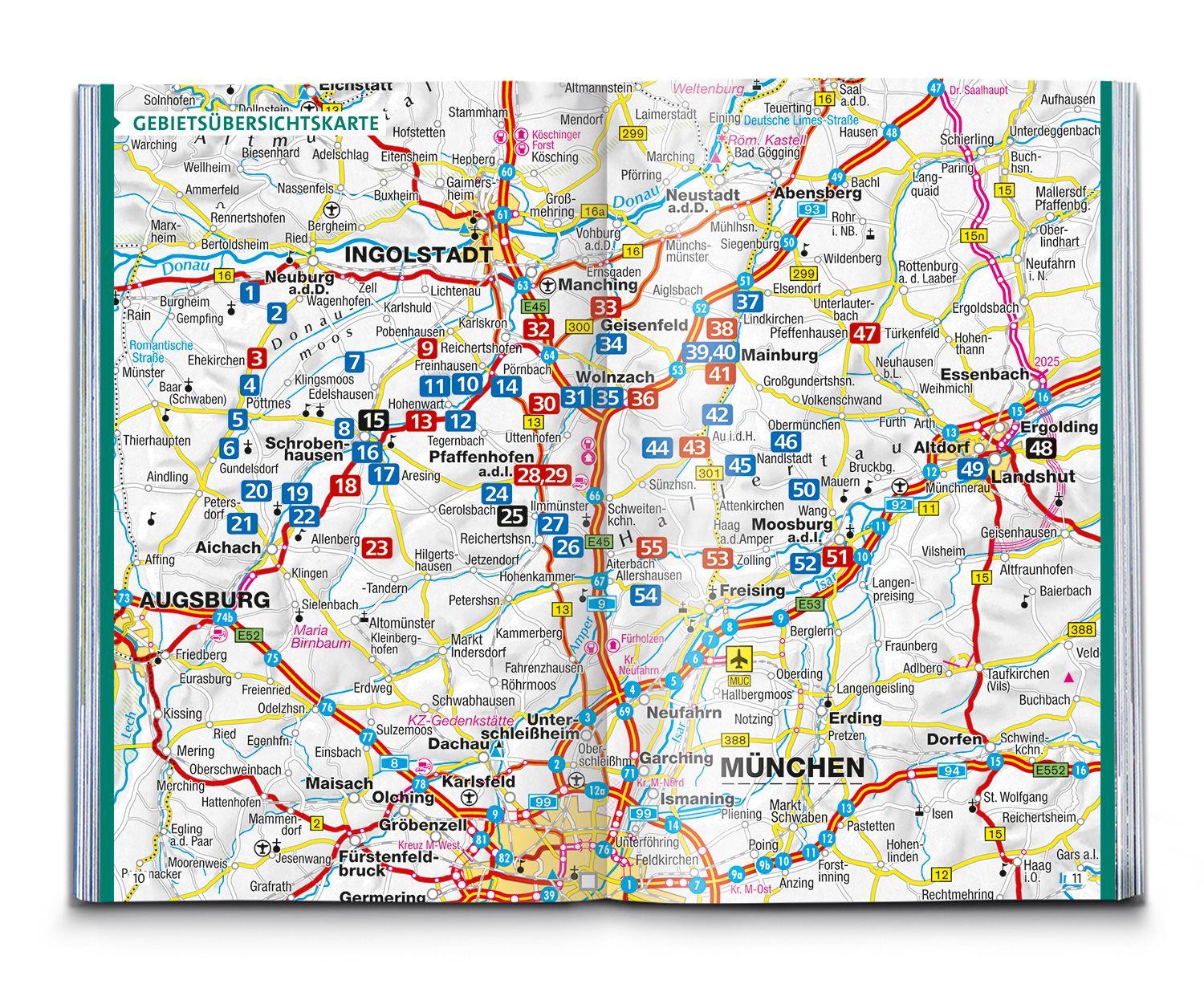 Beispielinhalt (Bild) KOMPASS Wanderführer Hallertau, Donaumoos, Spargelland, Hopfenland, 55 Touren mit Extra-Tourenkarte
