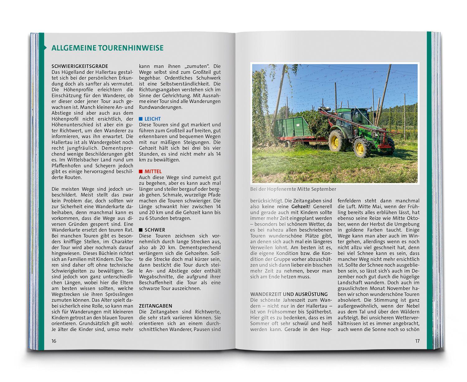 Beispielinhalt (Bild) KOMPASS Wanderführer Hallertau, Donaumoos, Spargelland, Hopfenland, 55 Touren mit Extra-Tourenkarte